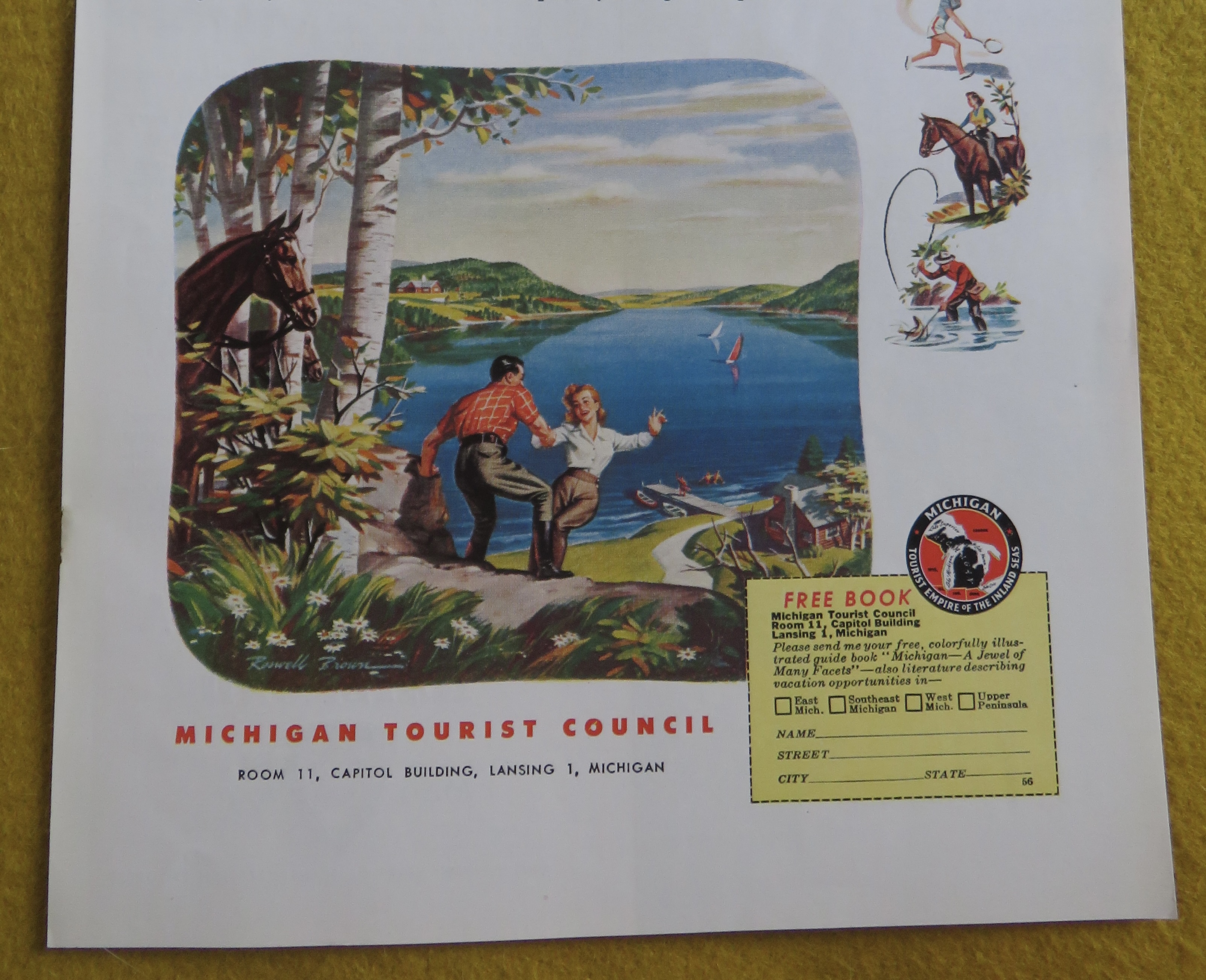 1946 Michigan with Man Catching Woman