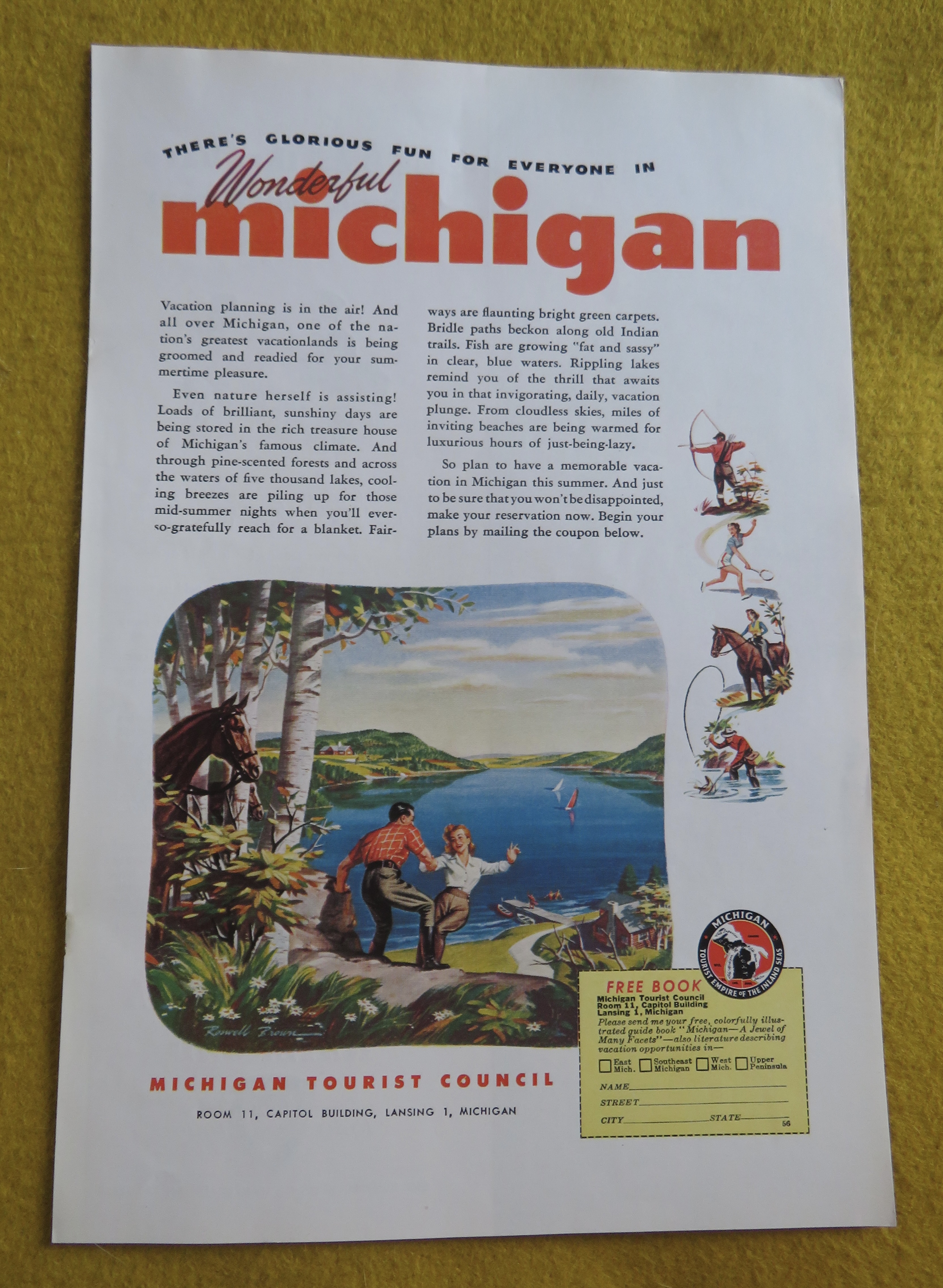 1946 Michigan with Man Catching Woman