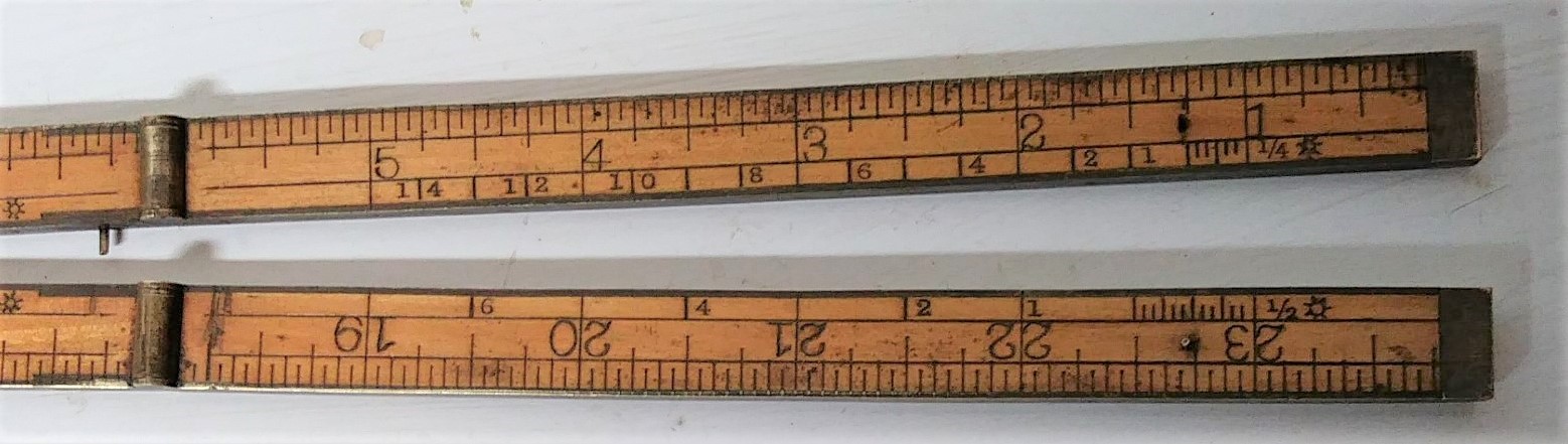 Stanley No. 62 Brass Bound Boxwood Rule