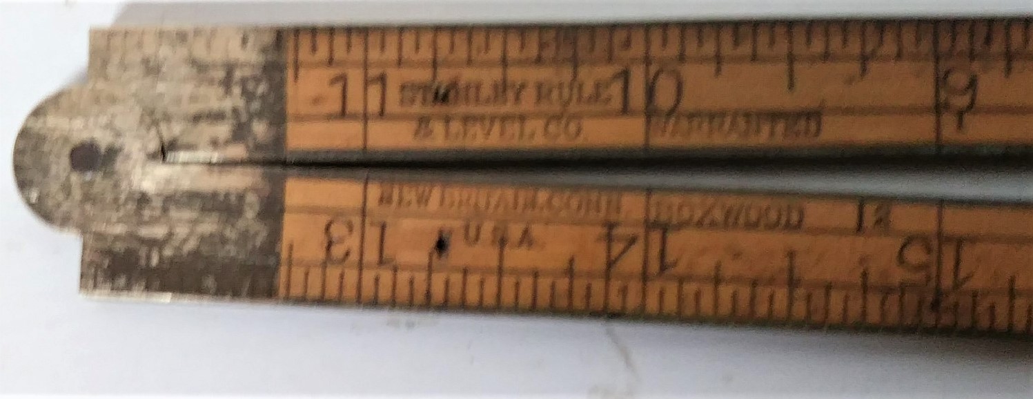Stanley No. 62 Brass Bound Boxwood Rule
