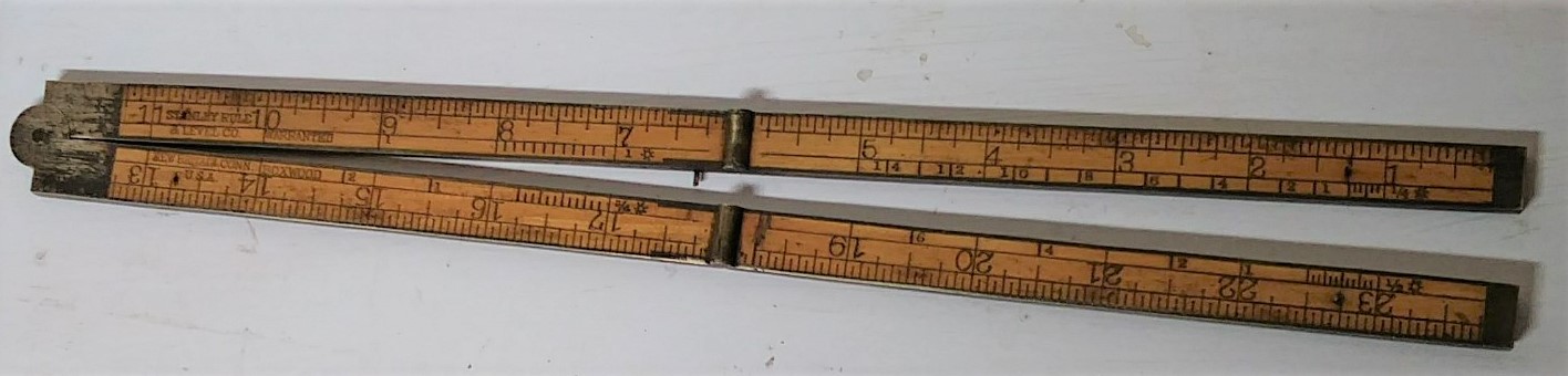 Stanley No. 62 Brass Bound Boxwood Rule