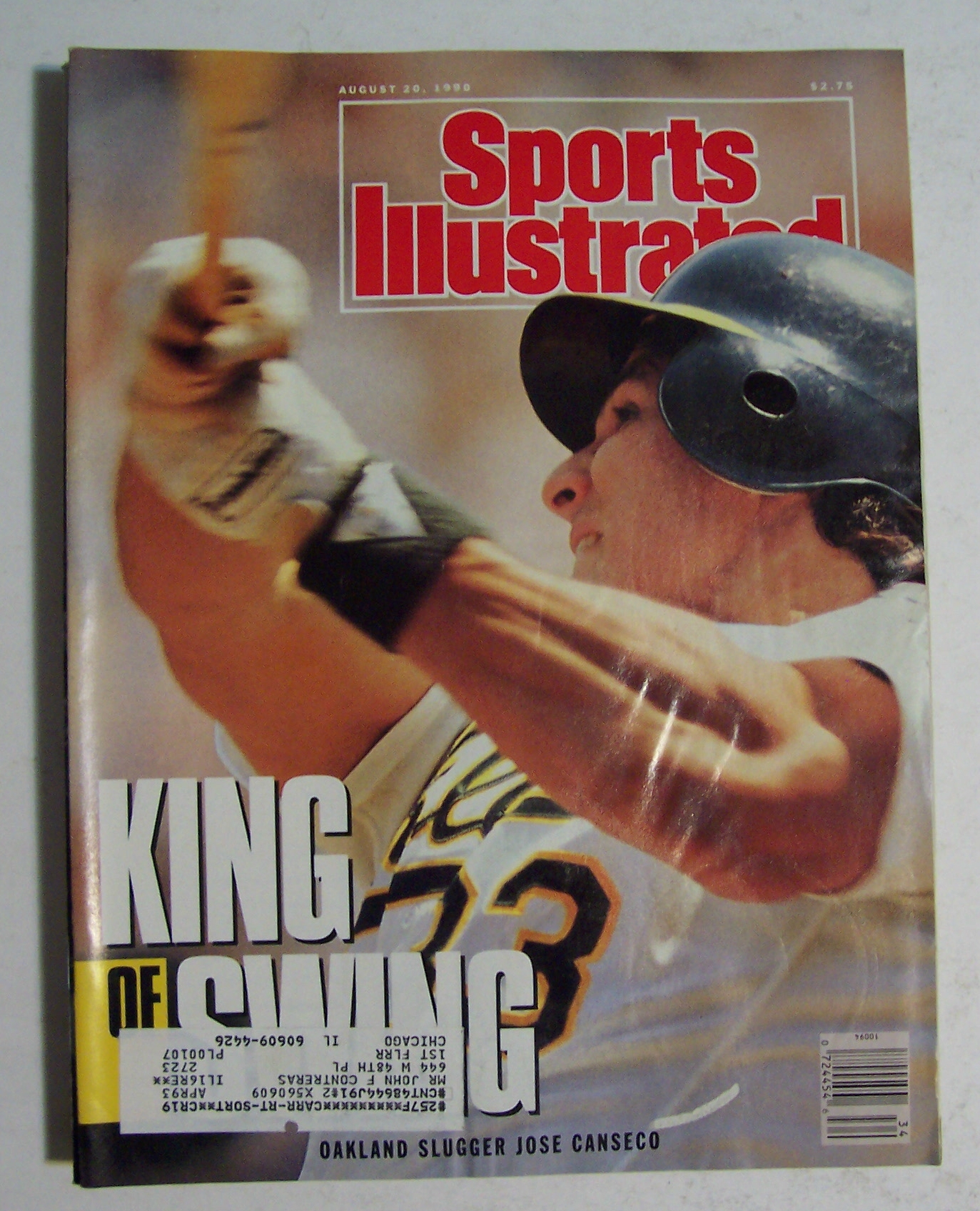 Sports Illustrated-August 20, 1990-Jose Canseco