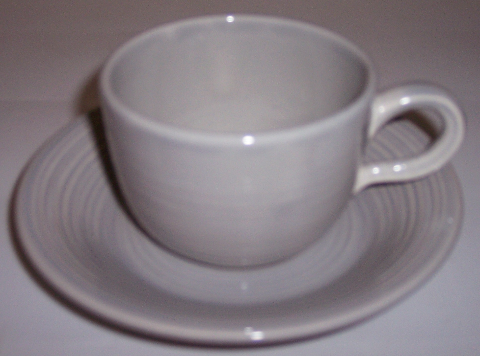 Franciscan Pottery Reflections Silver Grey Cup/Saucer!