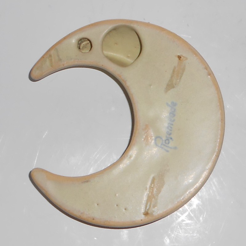 Rosemeade Pottery Mauve Over Buff Moon Wall Pocket Vase