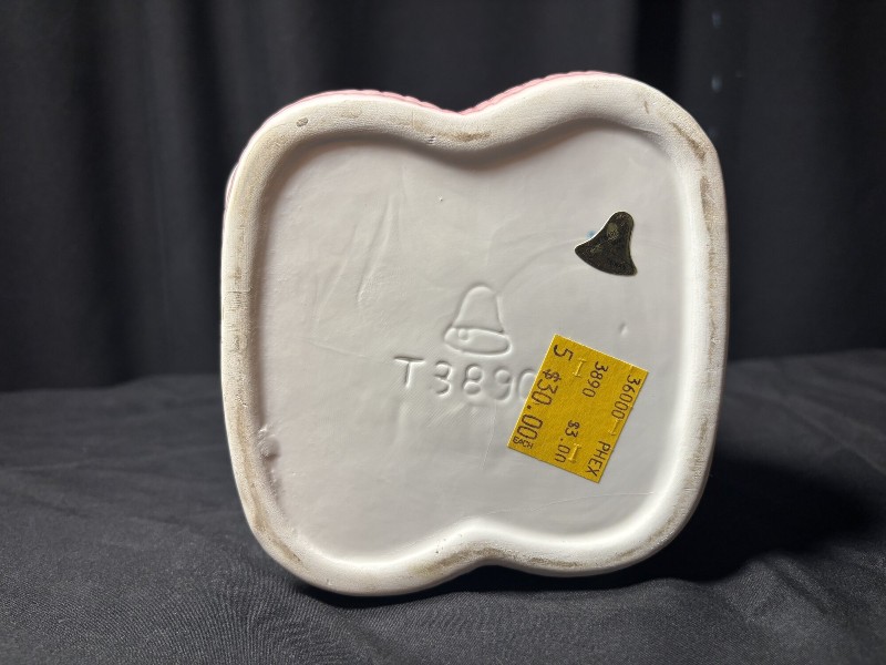 Vintage ARDCO Fine Quality Ceramic Baby Bootie Planter Pink White Nursery Decor C1052