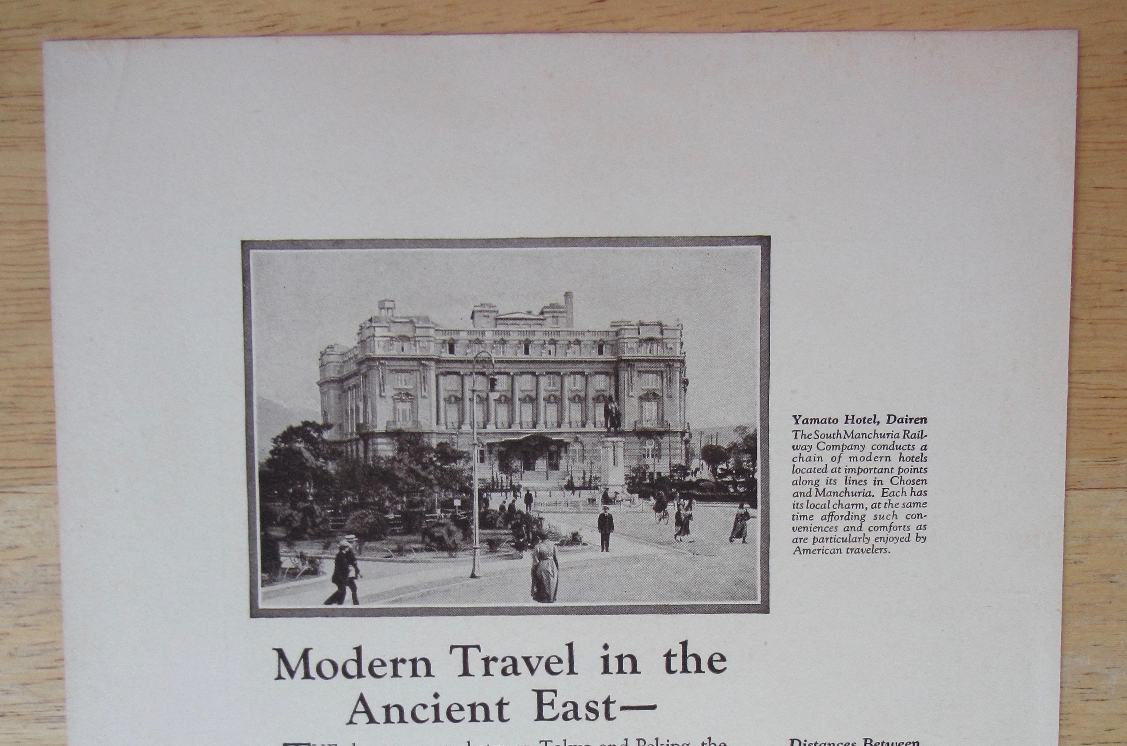 1924 South Manchuria Railway with Yamato Hotel, Dairen