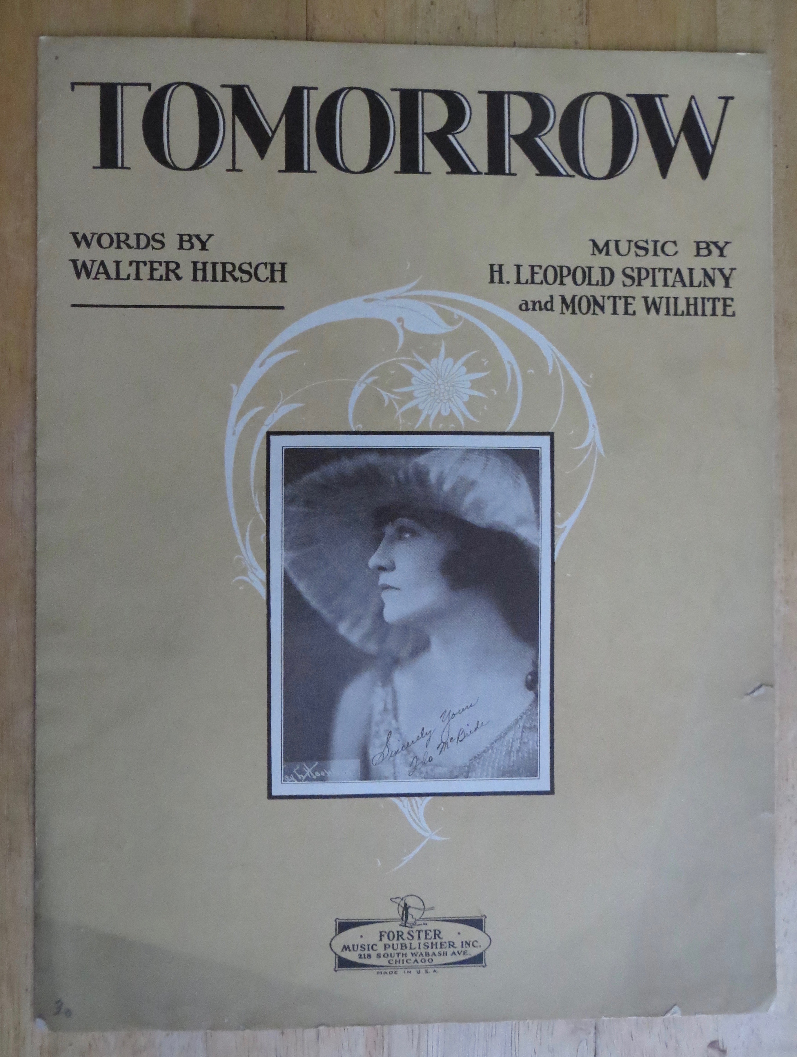 1927 Tomorrow Sheet Music By Hirsch, Spitalny & Wichita