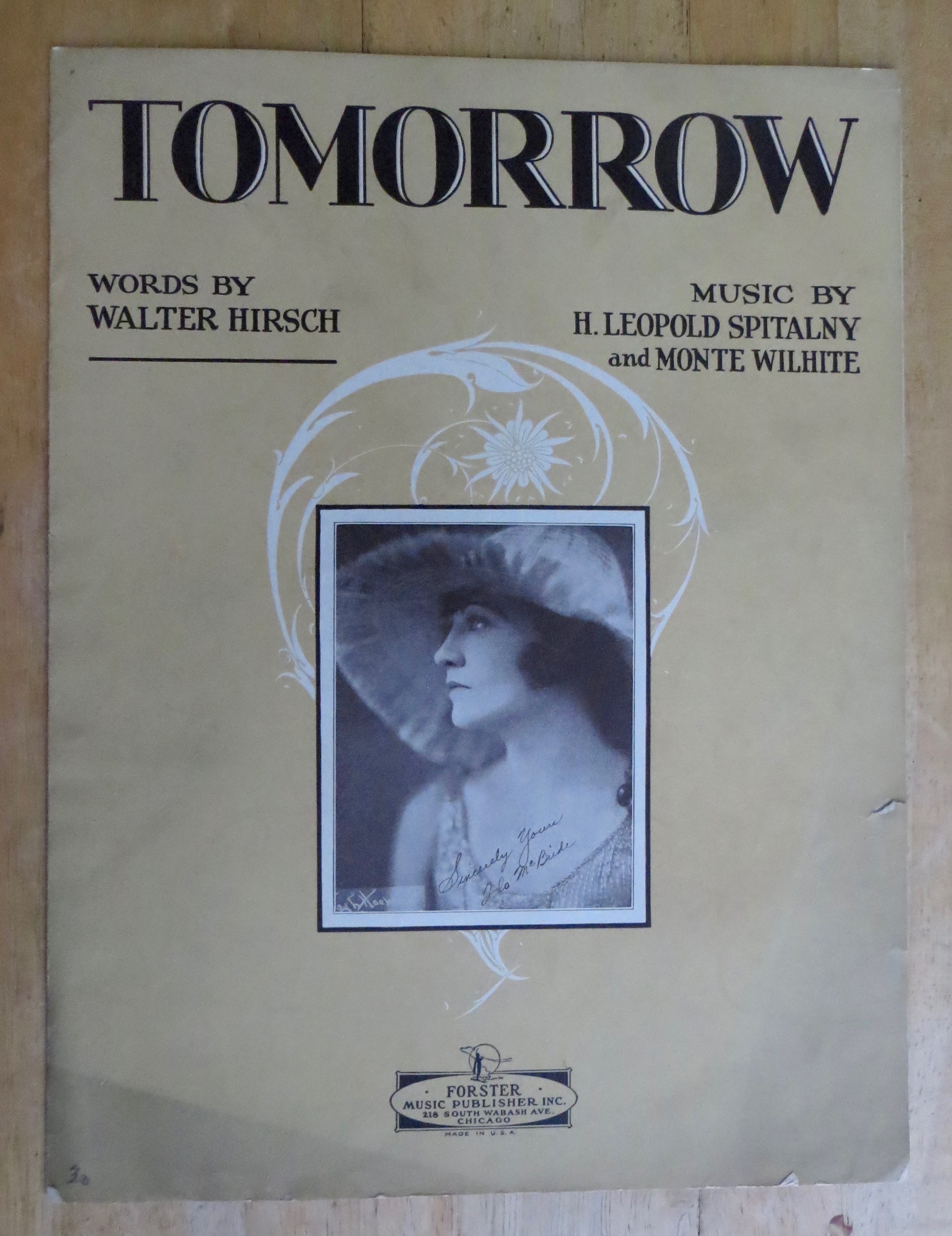 1927 Tomorrow Sheet Music By Hirsch, Spitalny & Wichita
