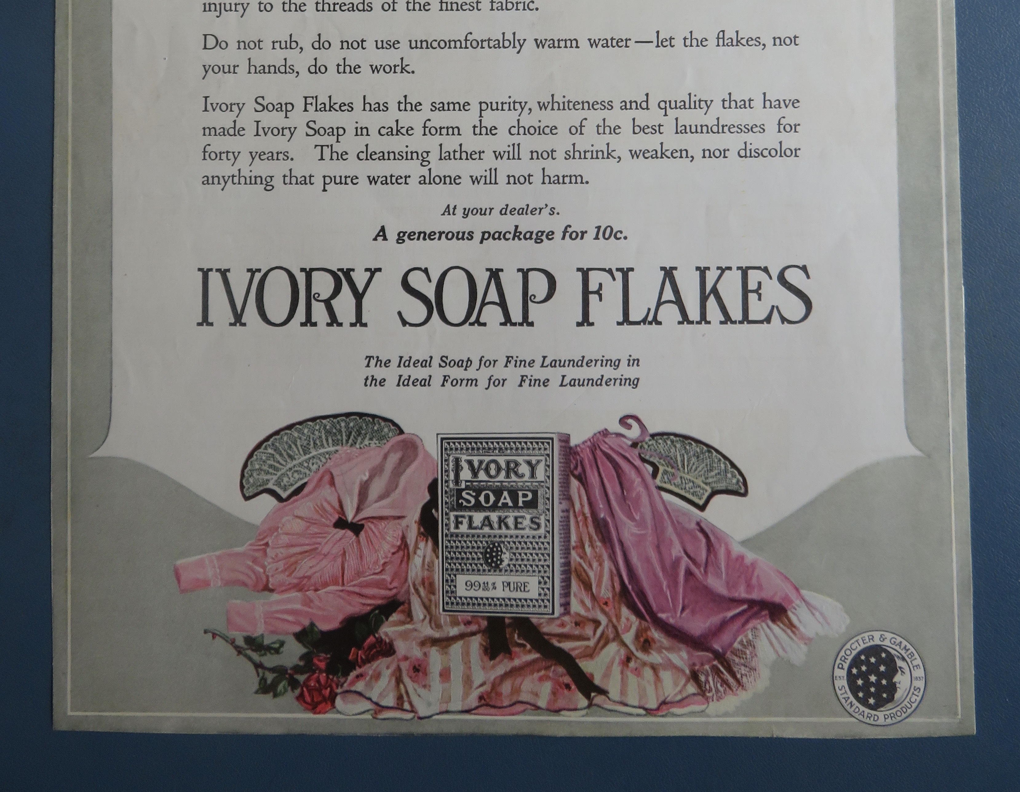 1919 Ivory Soap Flakes with Easy Way To Wash