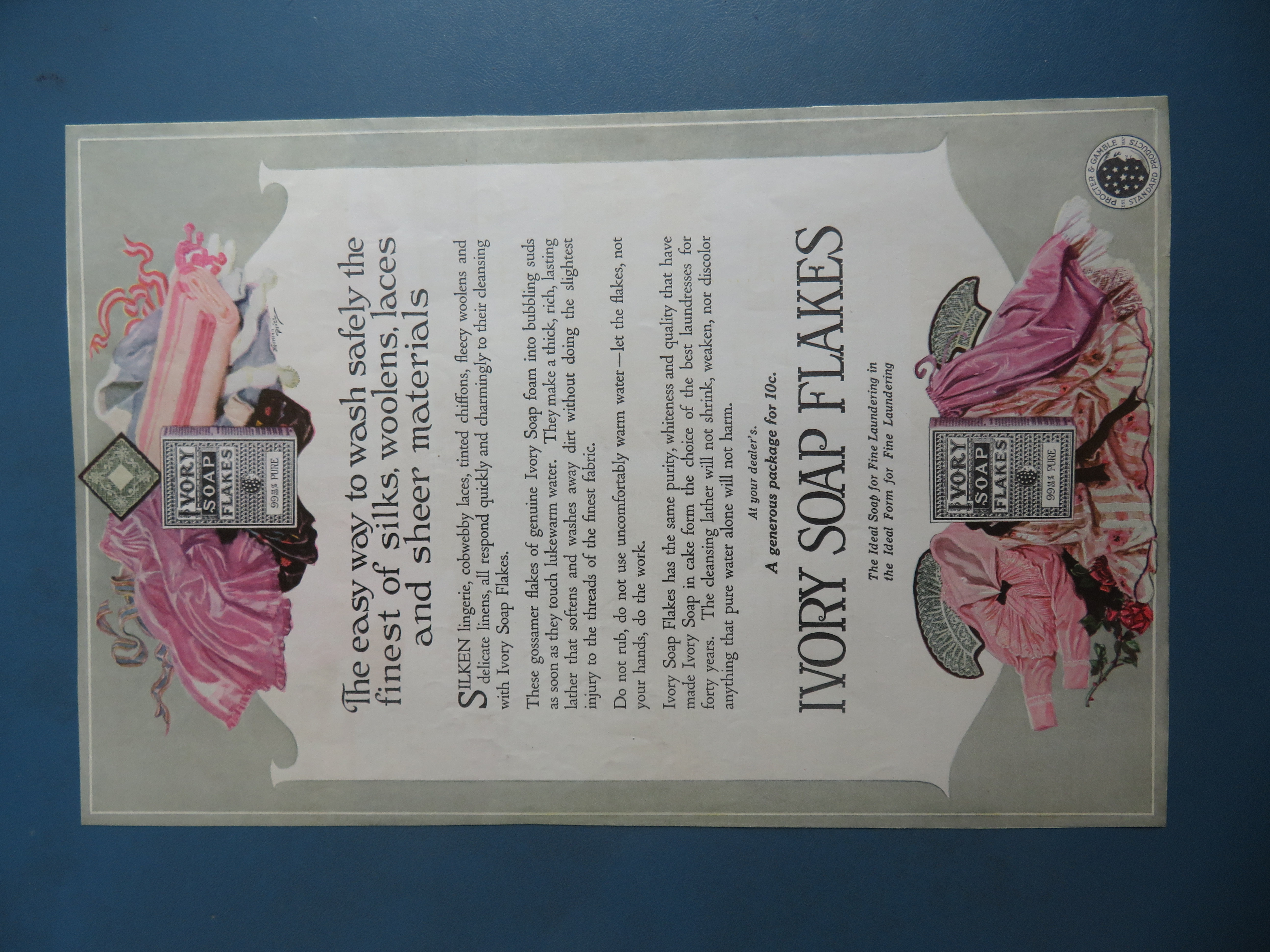 1919 Ivory Soap Flakes with Easy Way To Wash