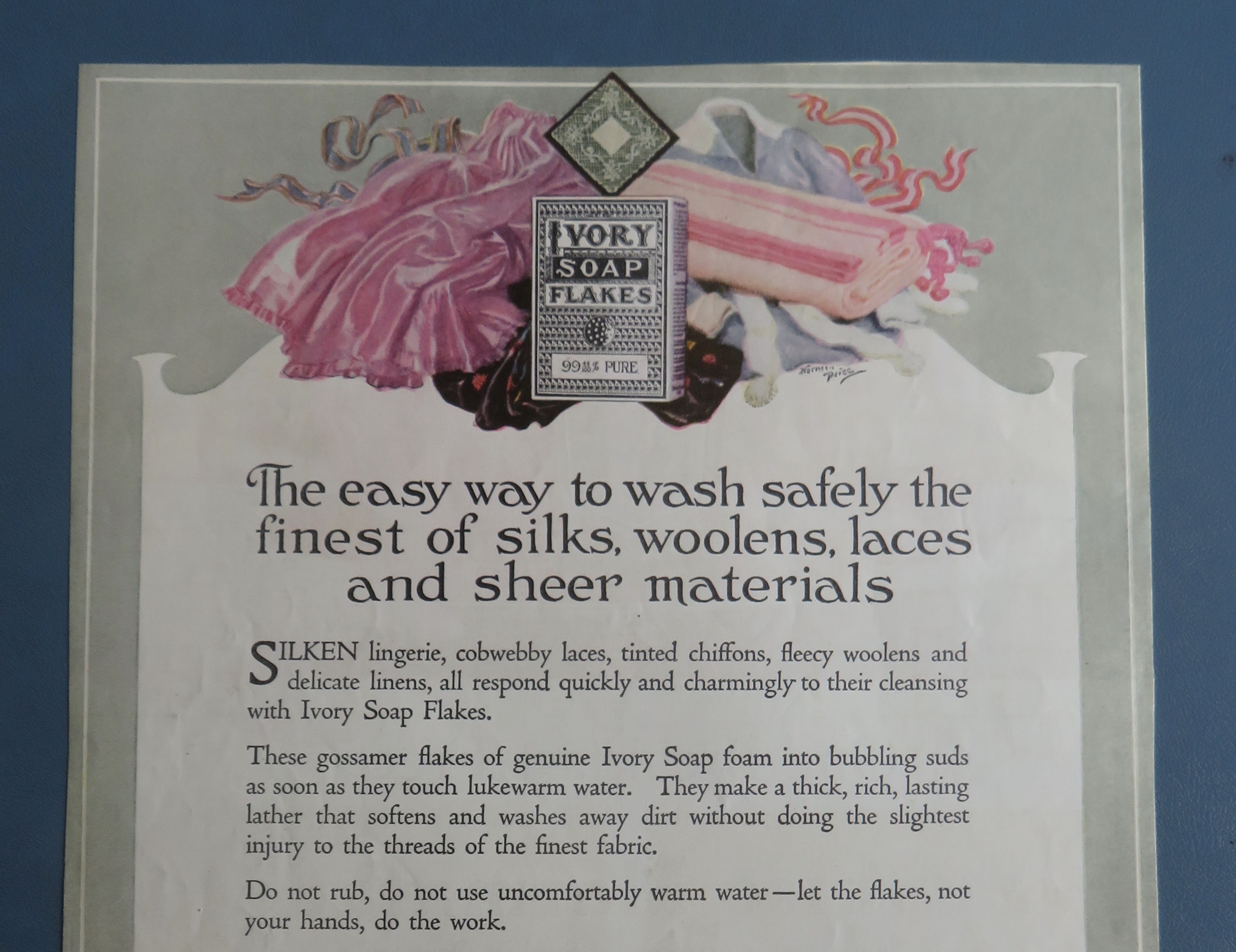 1919 Ivory Soap Flakes with Easy Way To Wash