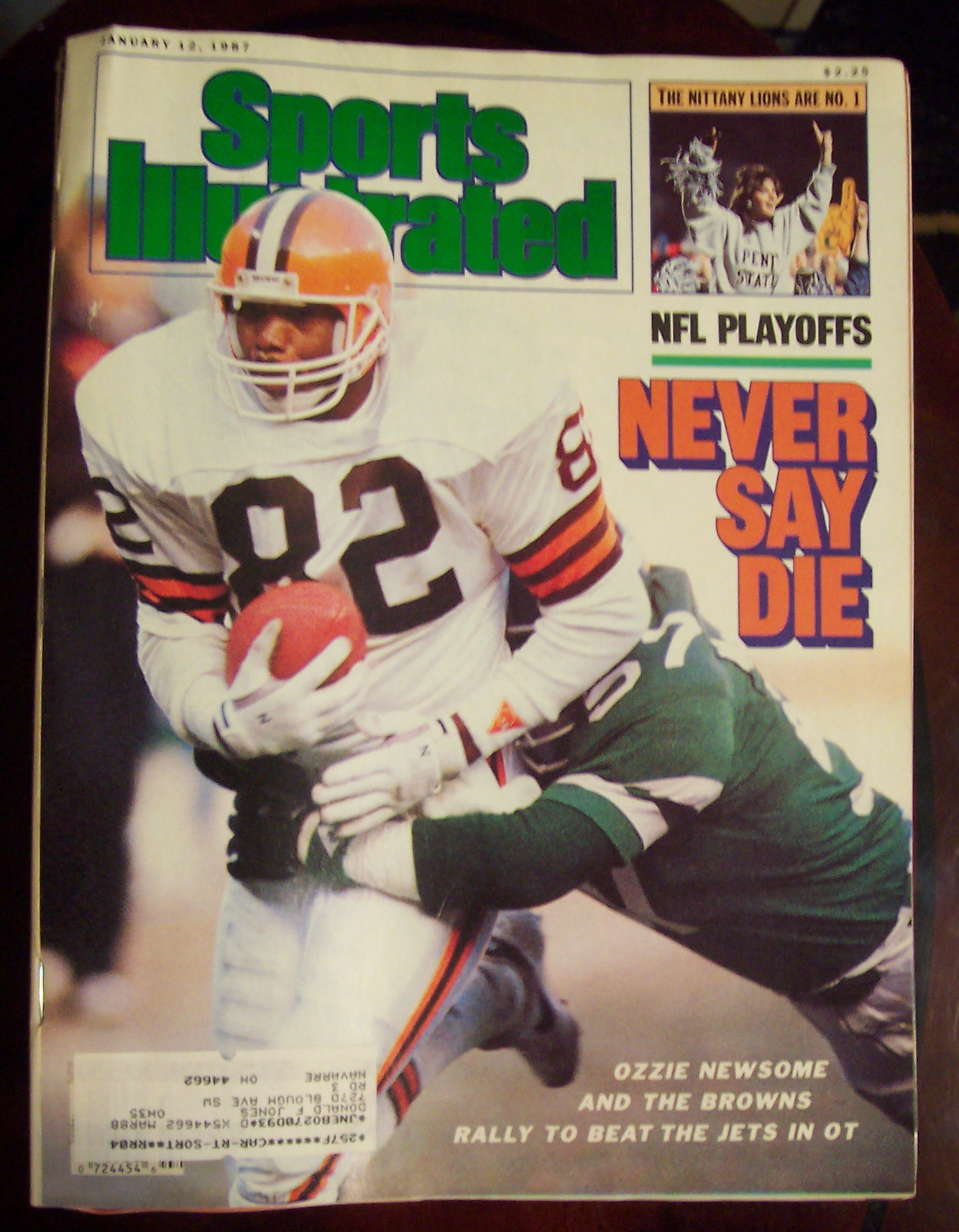 Sports Illustrated Magazine-Jan 12, 1987-Ozzie Newsome