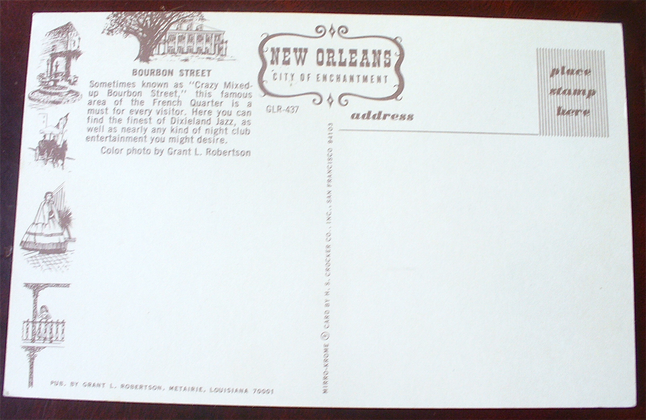 Bourbon Street, New Orleans Postcard