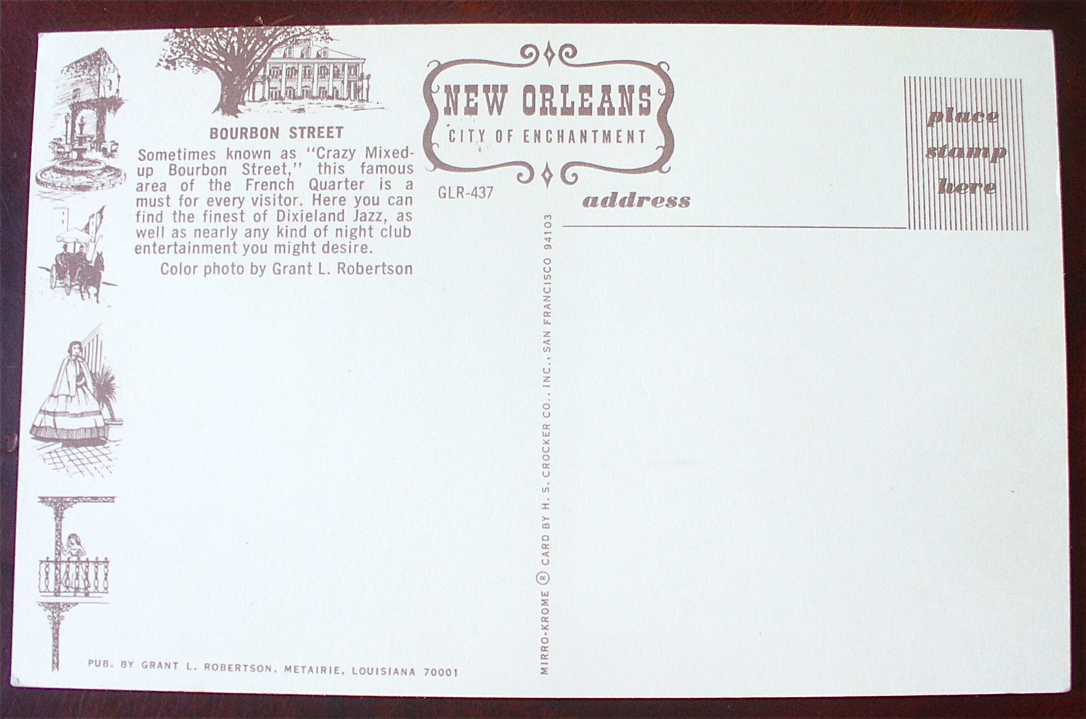 Bourbon Street, New Orleans Postcard