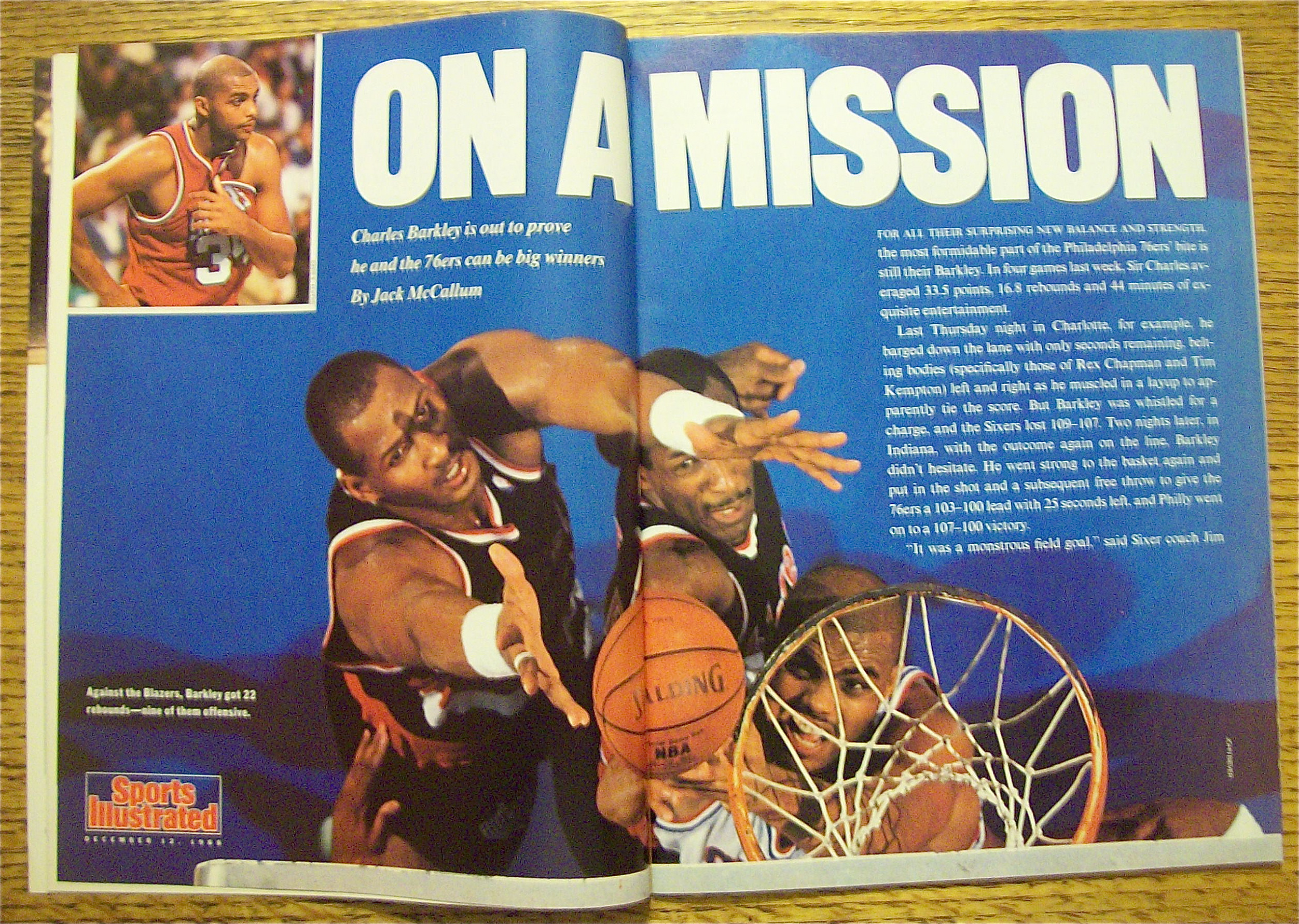Sports Illustrated Magazine December 12, 1988 C Barkley