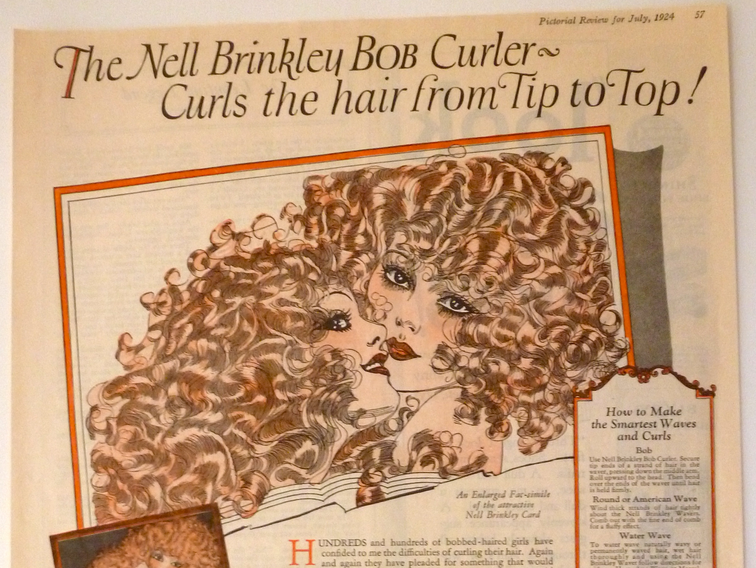 1924 Nell Brinkley Bob Curlers & Hair Wavers w/Women