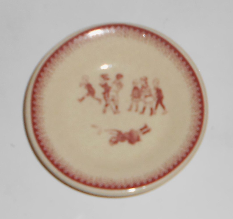 VINTAGE Moulin Roty China Restaurant Ware Children Playing Butter Pat