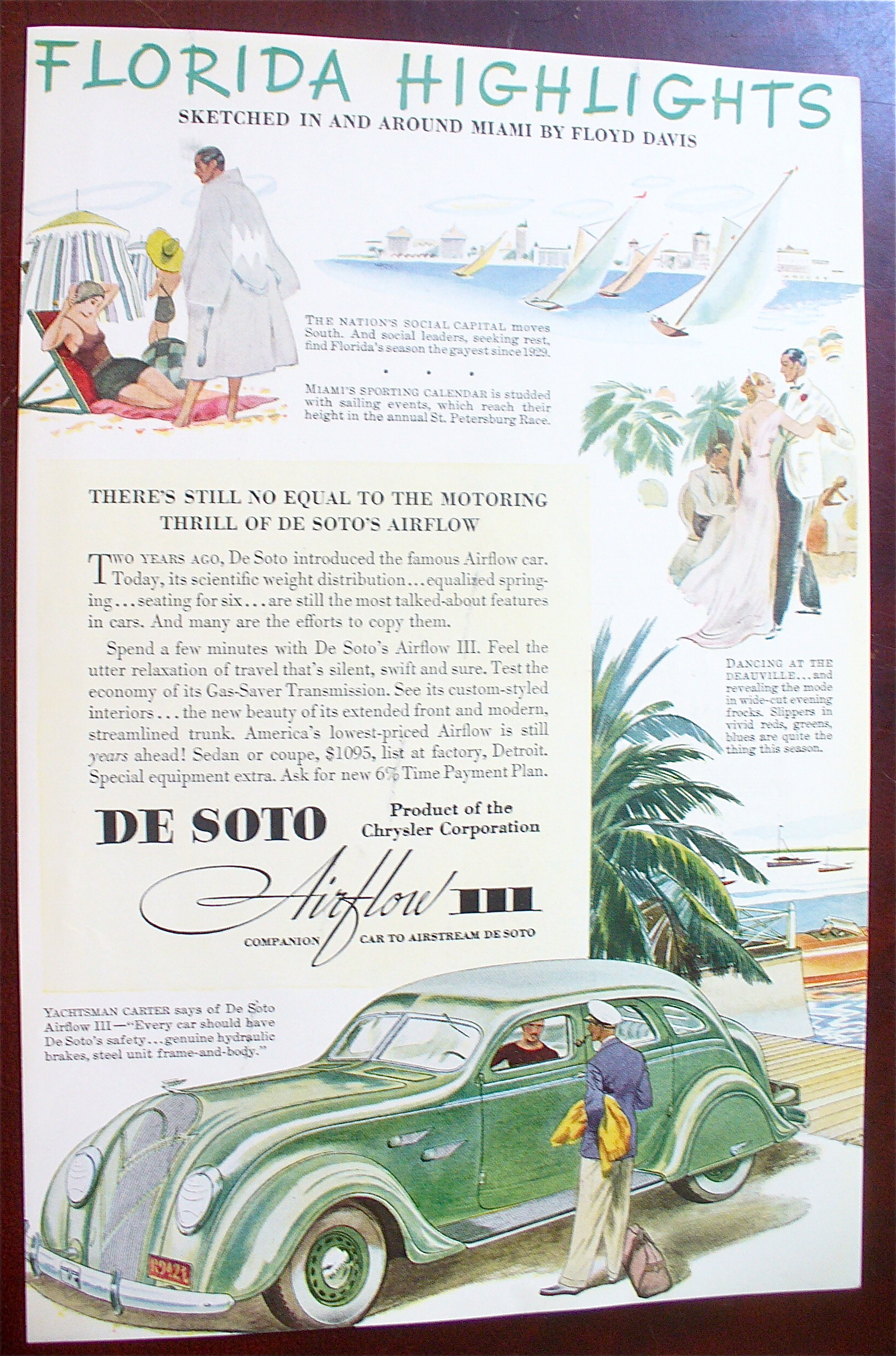 1936 Florida Highlights with the De Soto Airflow III