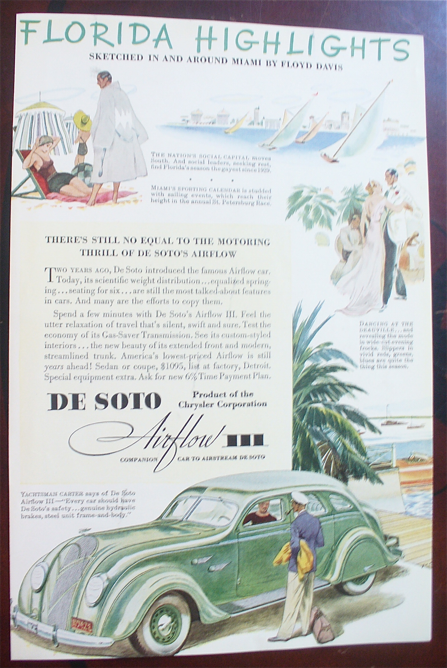 1936 Florida Highlights with the De Soto Airflow III