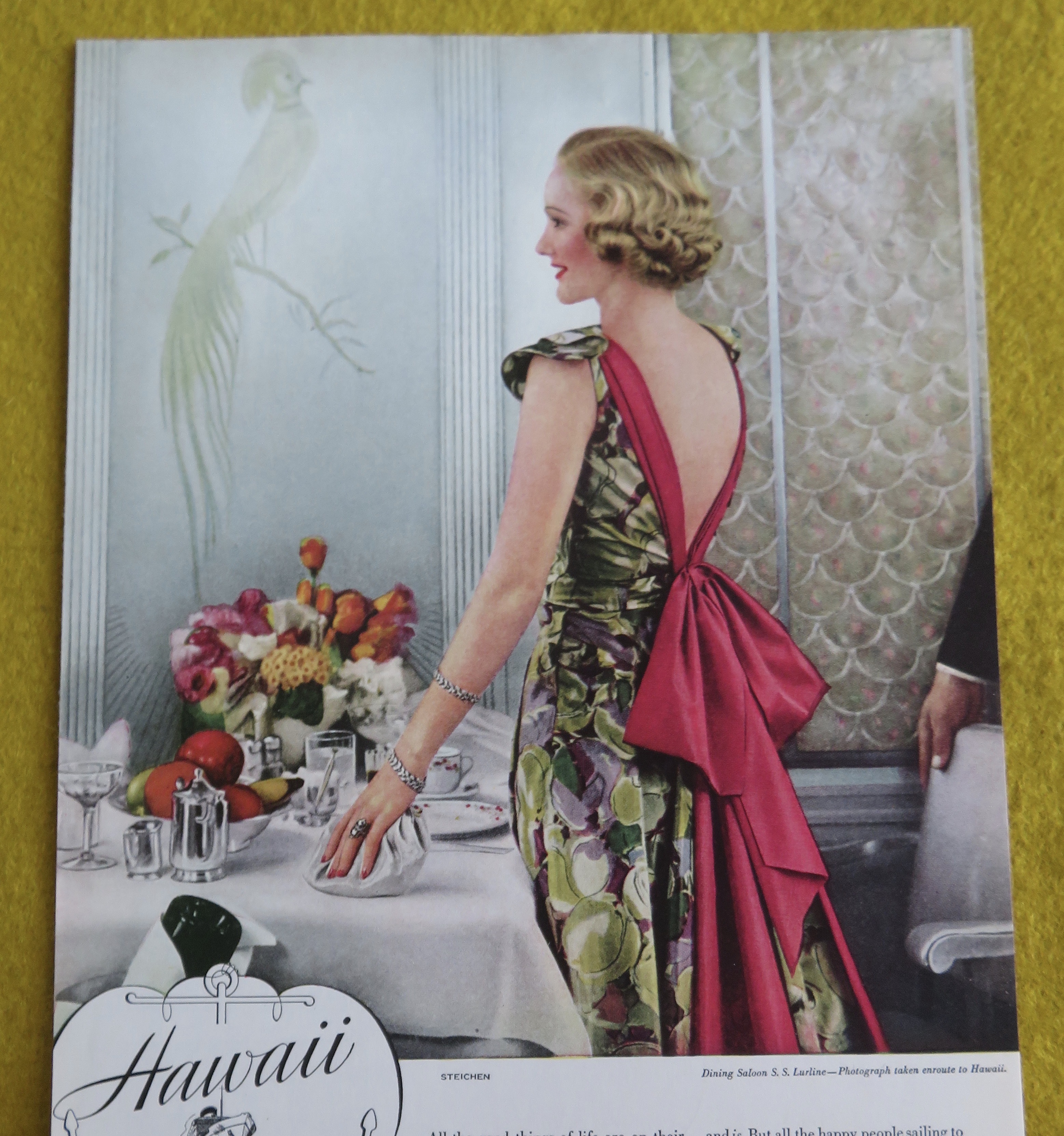 1934 Matson Line (Hawaii) with Beautiful Woman