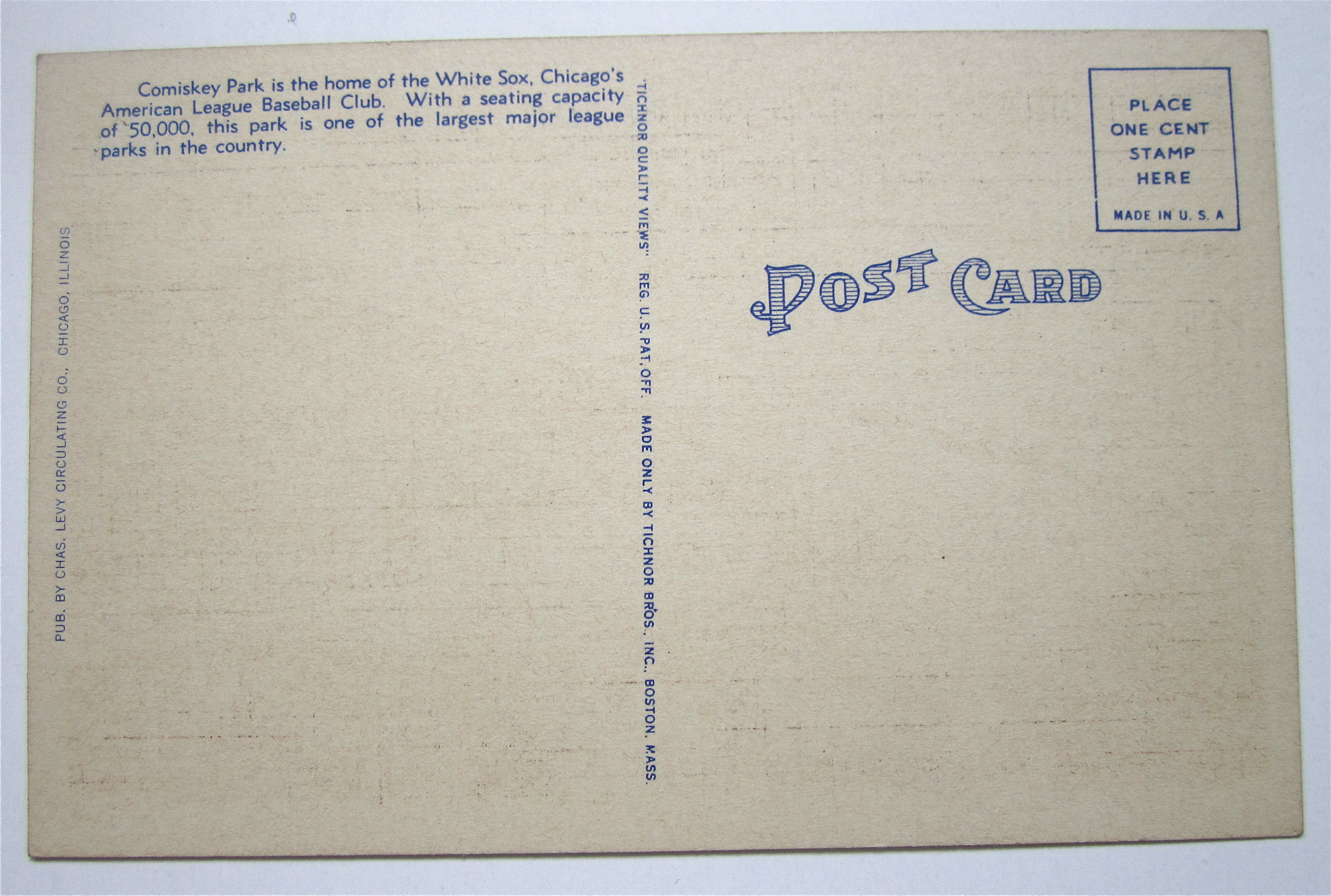 Comiskey Park, Chicago, Illinois Postcard