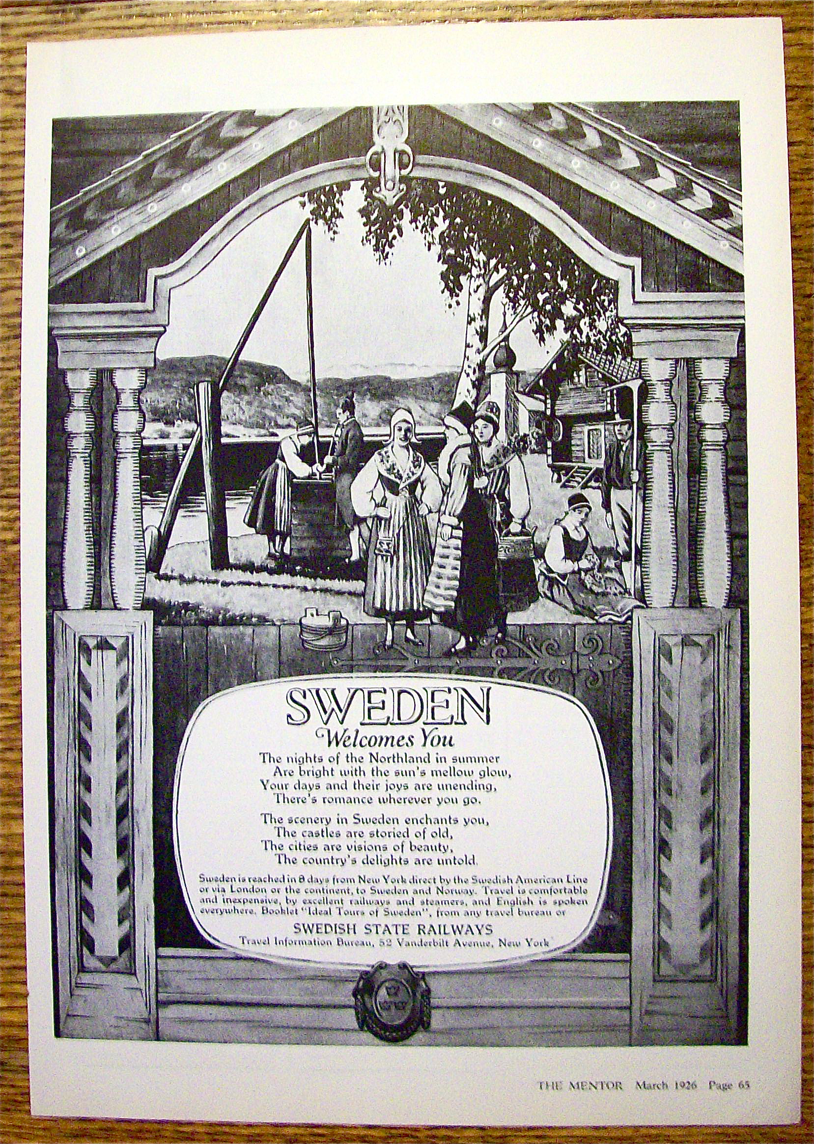 1926 Swedish State Railways with Sweden Welcomes You