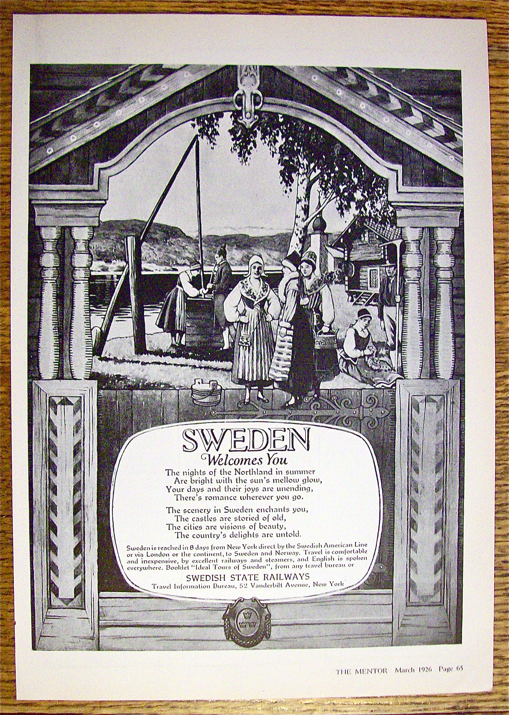 1926 Swedish State Railways with Sweden Welcomes You