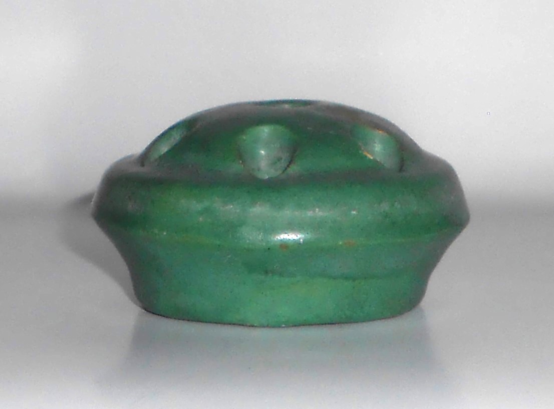 VINTAGE Zanesville Stoneware Art Pottery Matte Green Fl