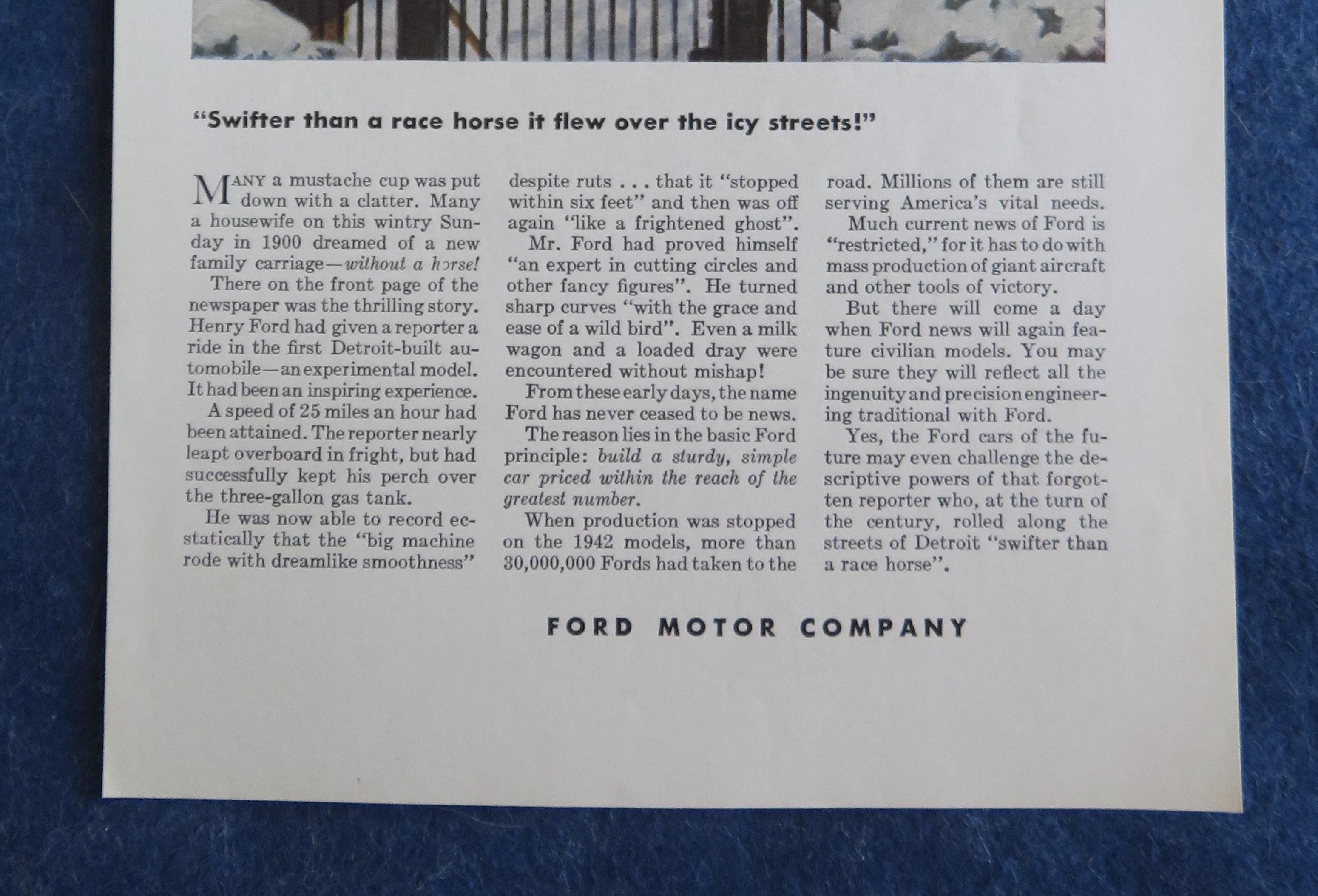 1944 Ford Motor Company with the Family Carriage