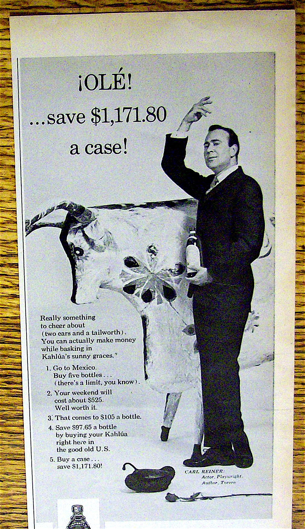 1960 Kahlua Coffee Liqueur with Actor Carl Reiner