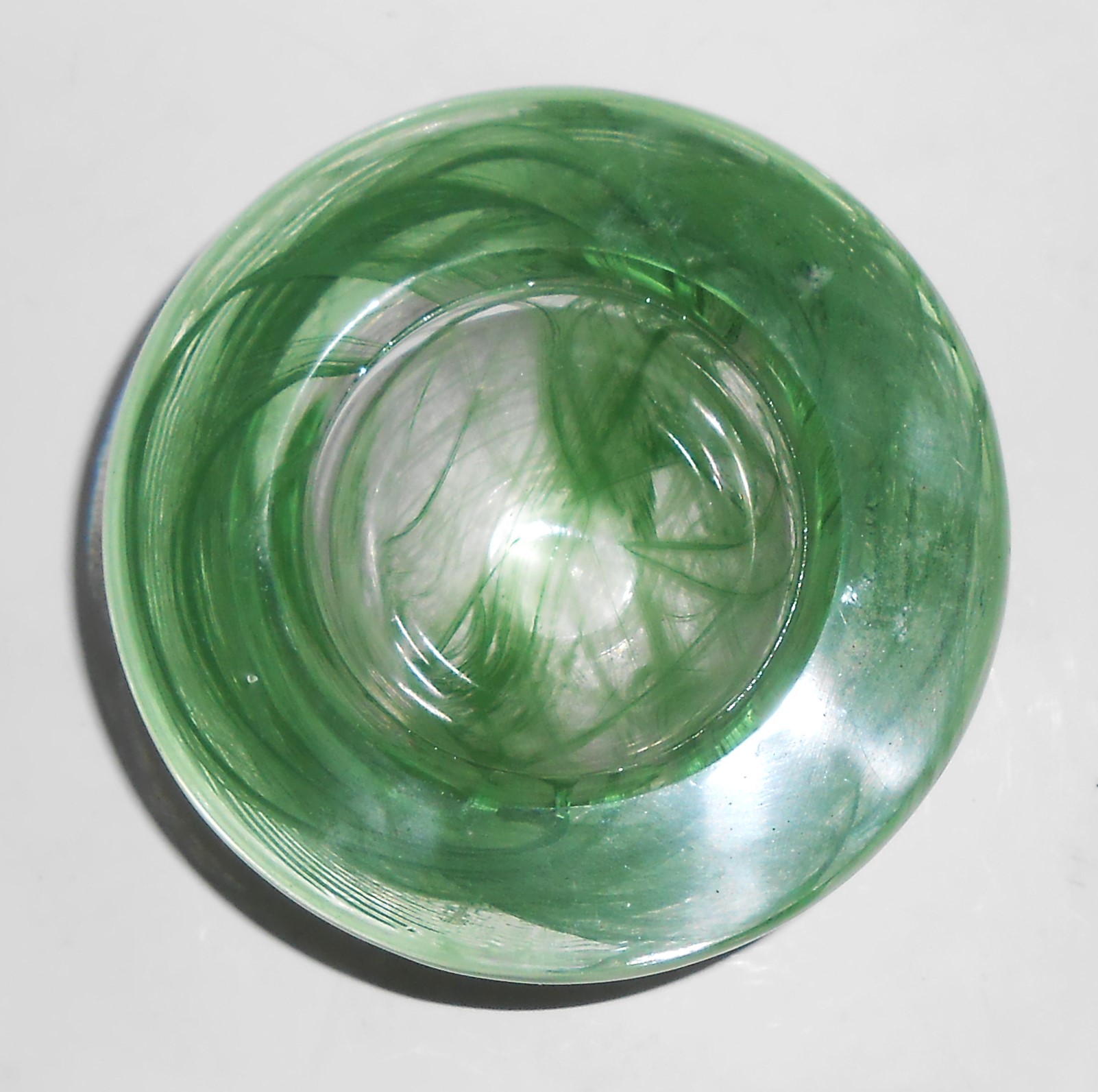 KristalKolor - Kosta Boda Copy Art Glass Green Swirl w/