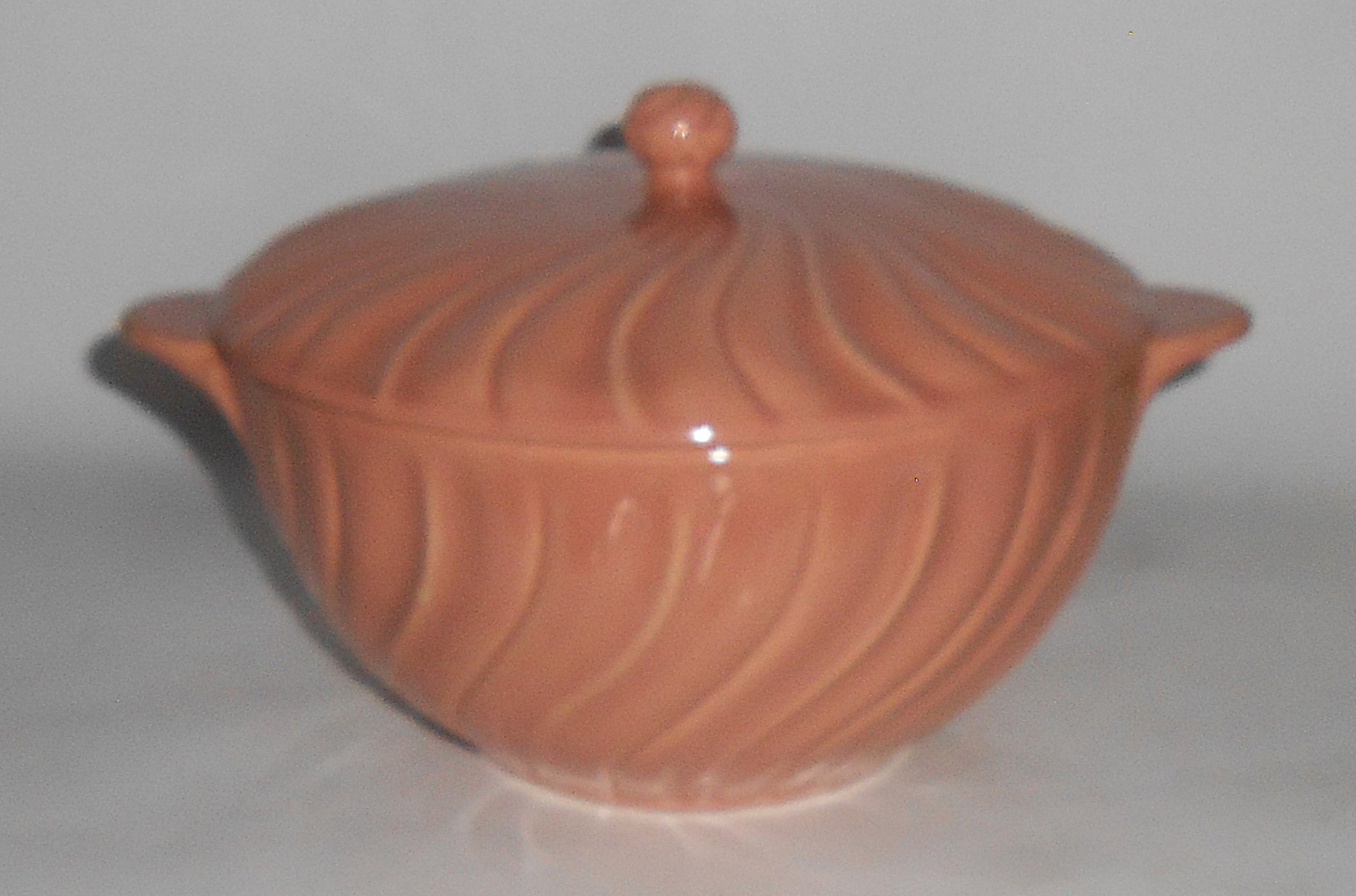 VINTAGE Franciscan Pottery Coronado Gloss Coral Cassero