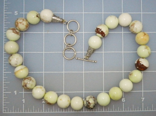 Cryspress Beads Necklace 20mm Silver Toggle Clasp