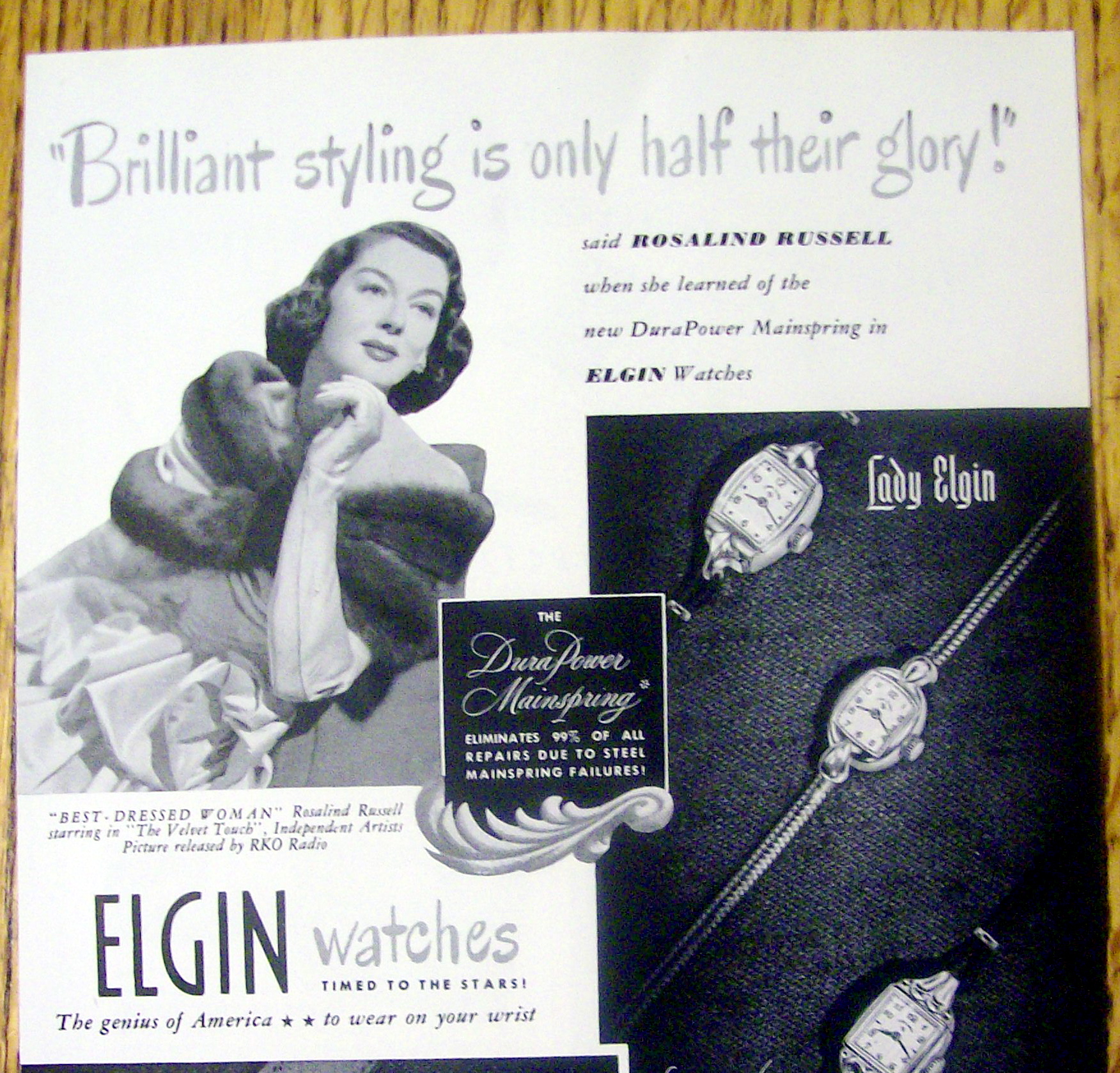 1948 Elgin Watches with Rosalind Russell