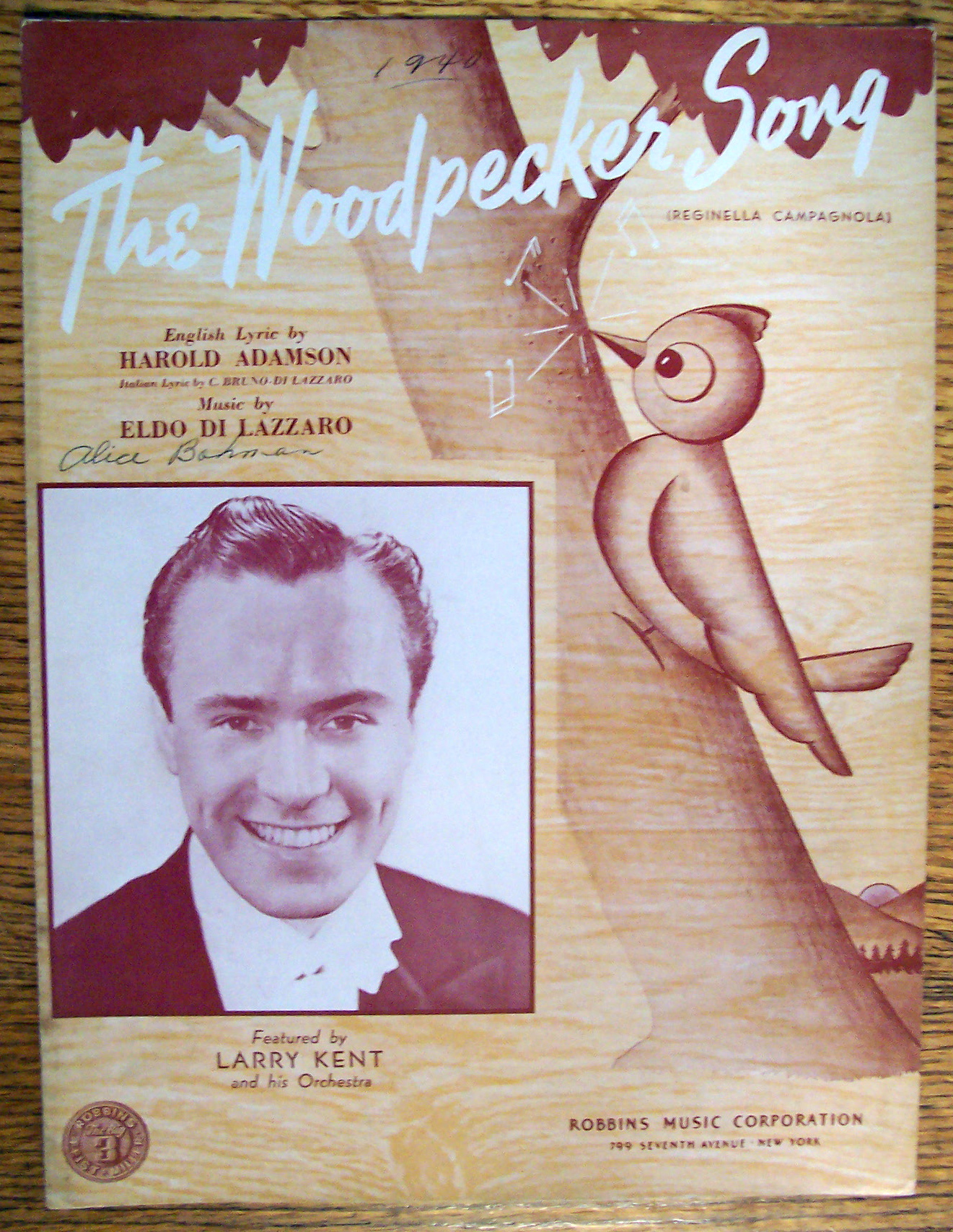 1940 The Woodpecker Song (Larry Kent Cover)