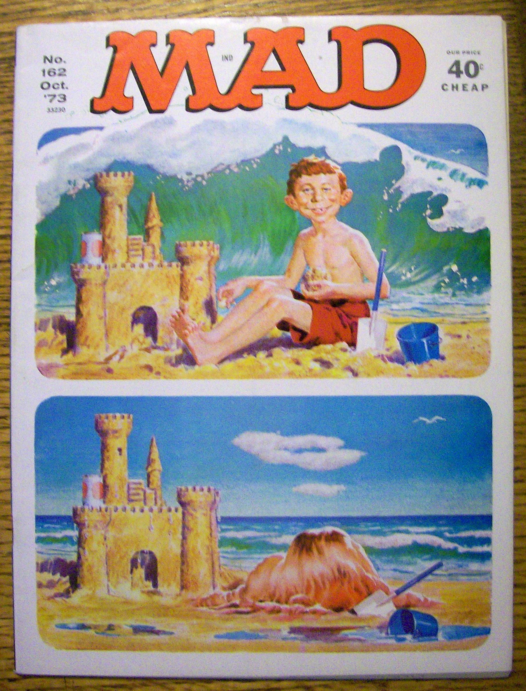 Mad Magazine #162 October 1973 Alfred Neuman On Beach