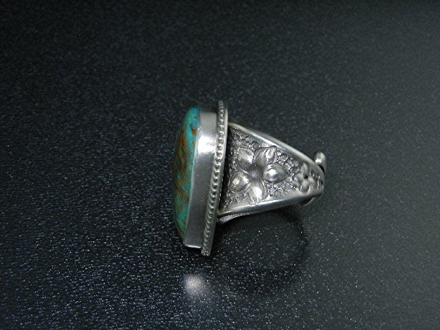 David Troutman Kingman Turquoise Sterling Silver Ring