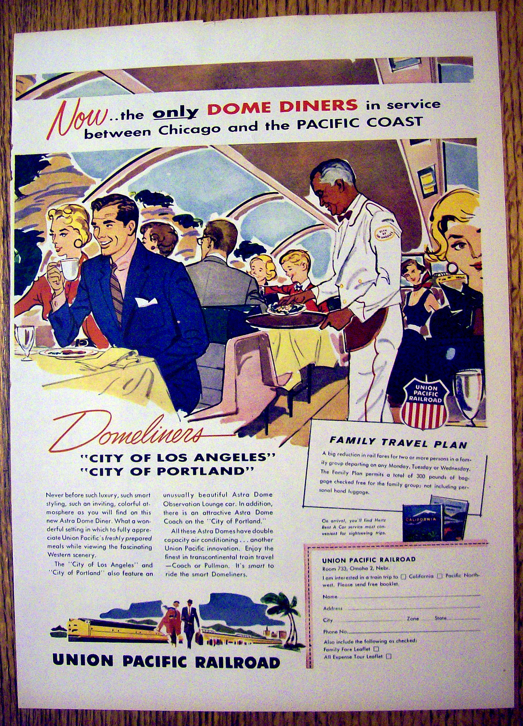 1955 Union Pacific Railroad with the Domeliners