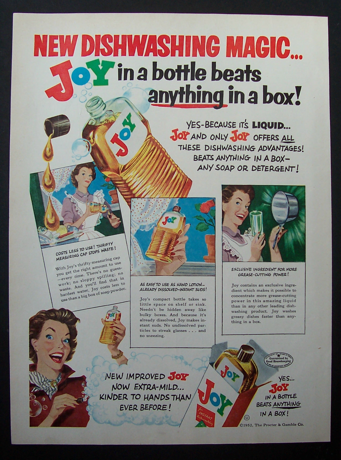 1952 Joy Dishwashing Liquid