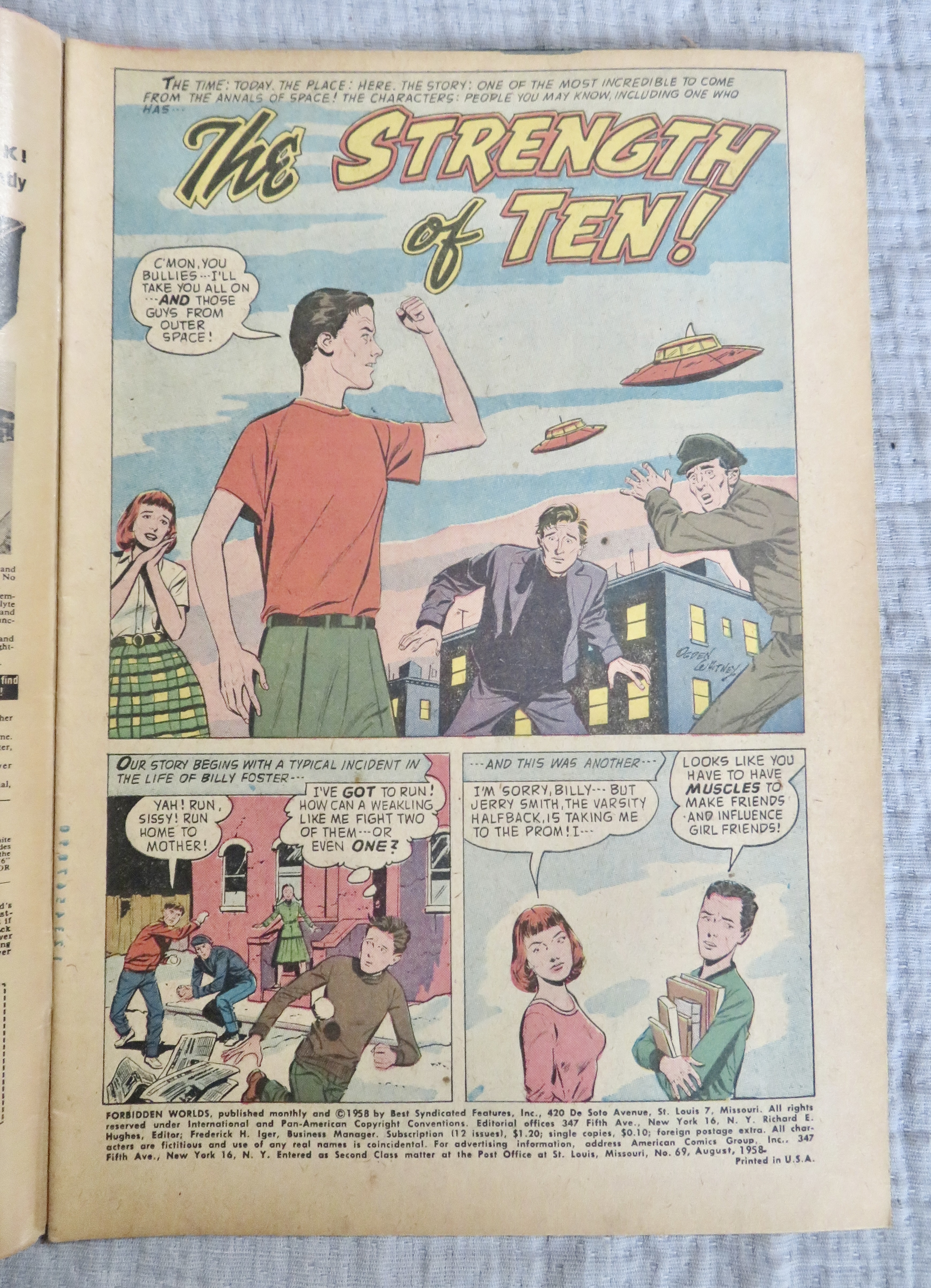 Forbidden Worlds Comic August 1958 Pharaoh's Skis