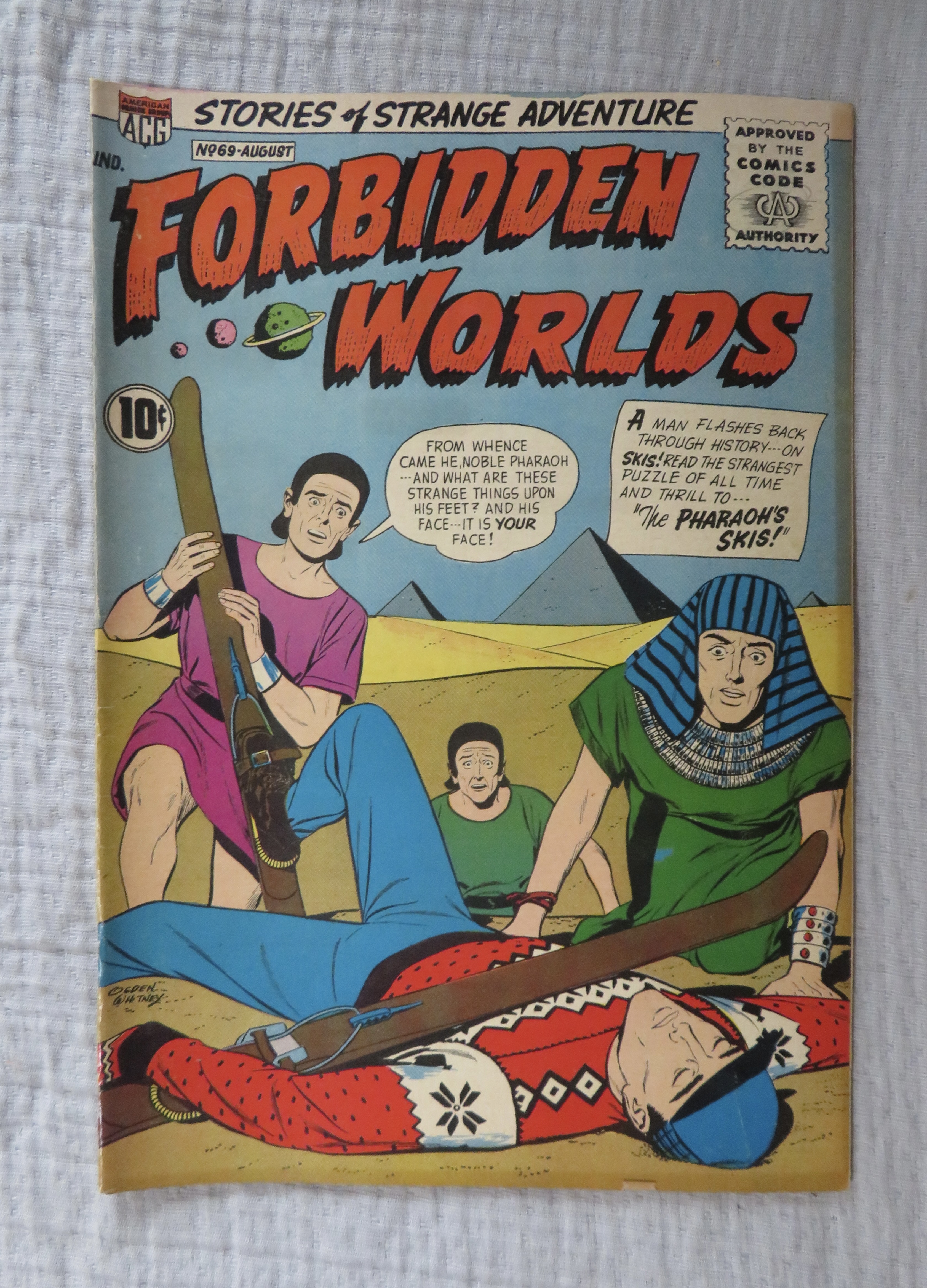 Forbidden Worlds Comic August 1958 Pharaoh's Skis