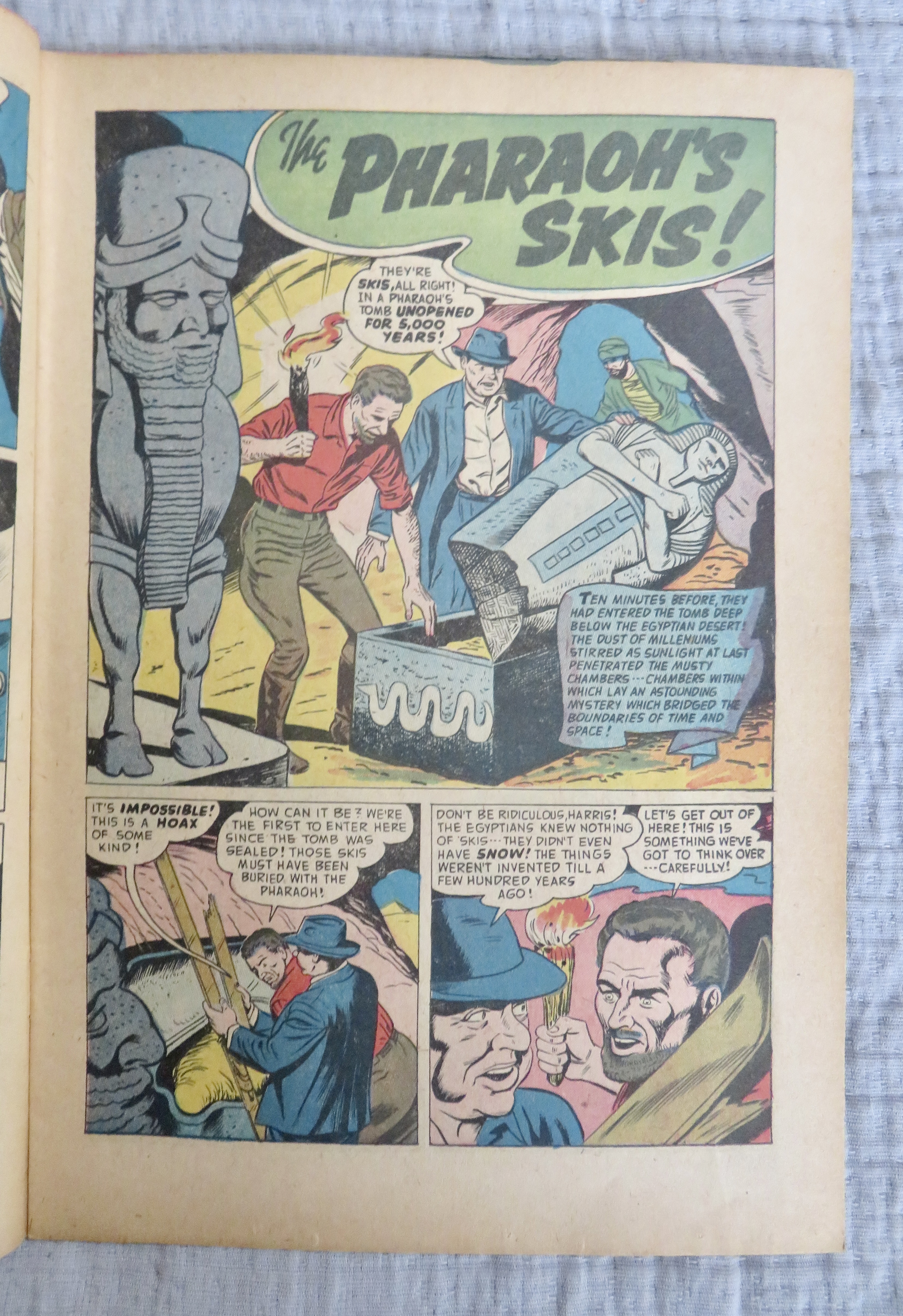 Forbidden Worlds Comic August 1958 Pharaoh's Skis