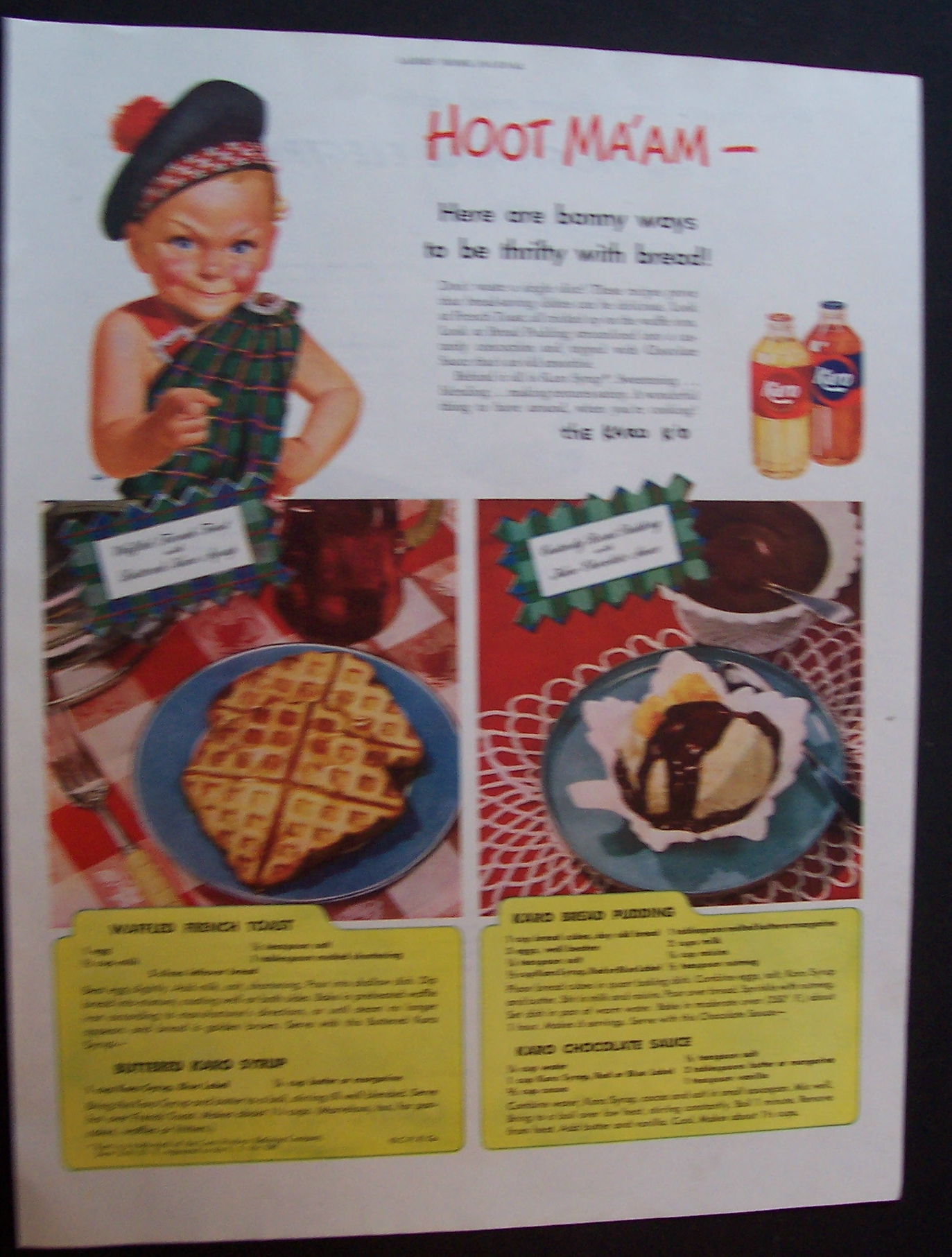 1946 Karo Syrup with the Karo Kid