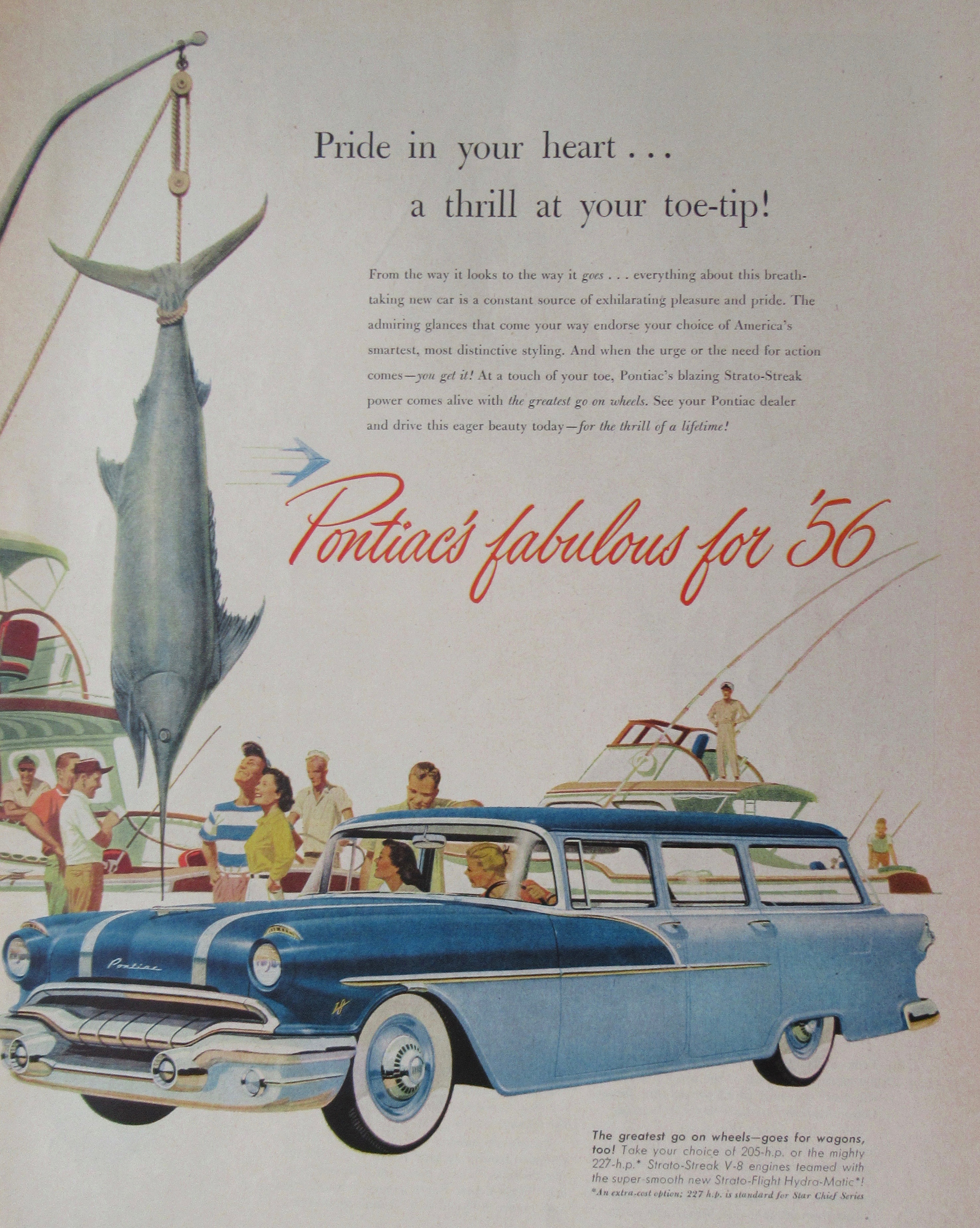 1956 Pontiac with the Pontiac Station Wagon