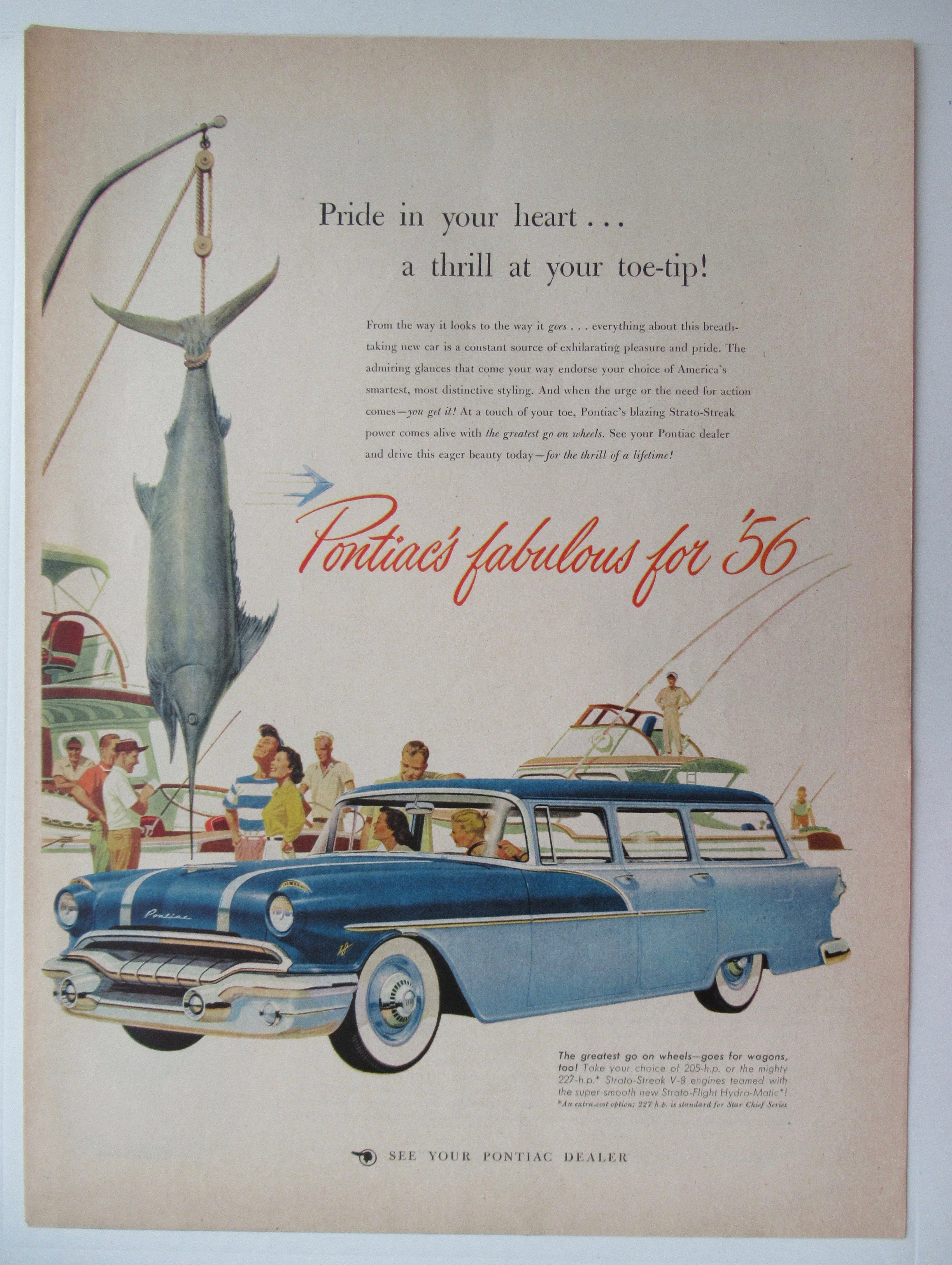 1956 Pontiac with the Pontiac Station Wagon