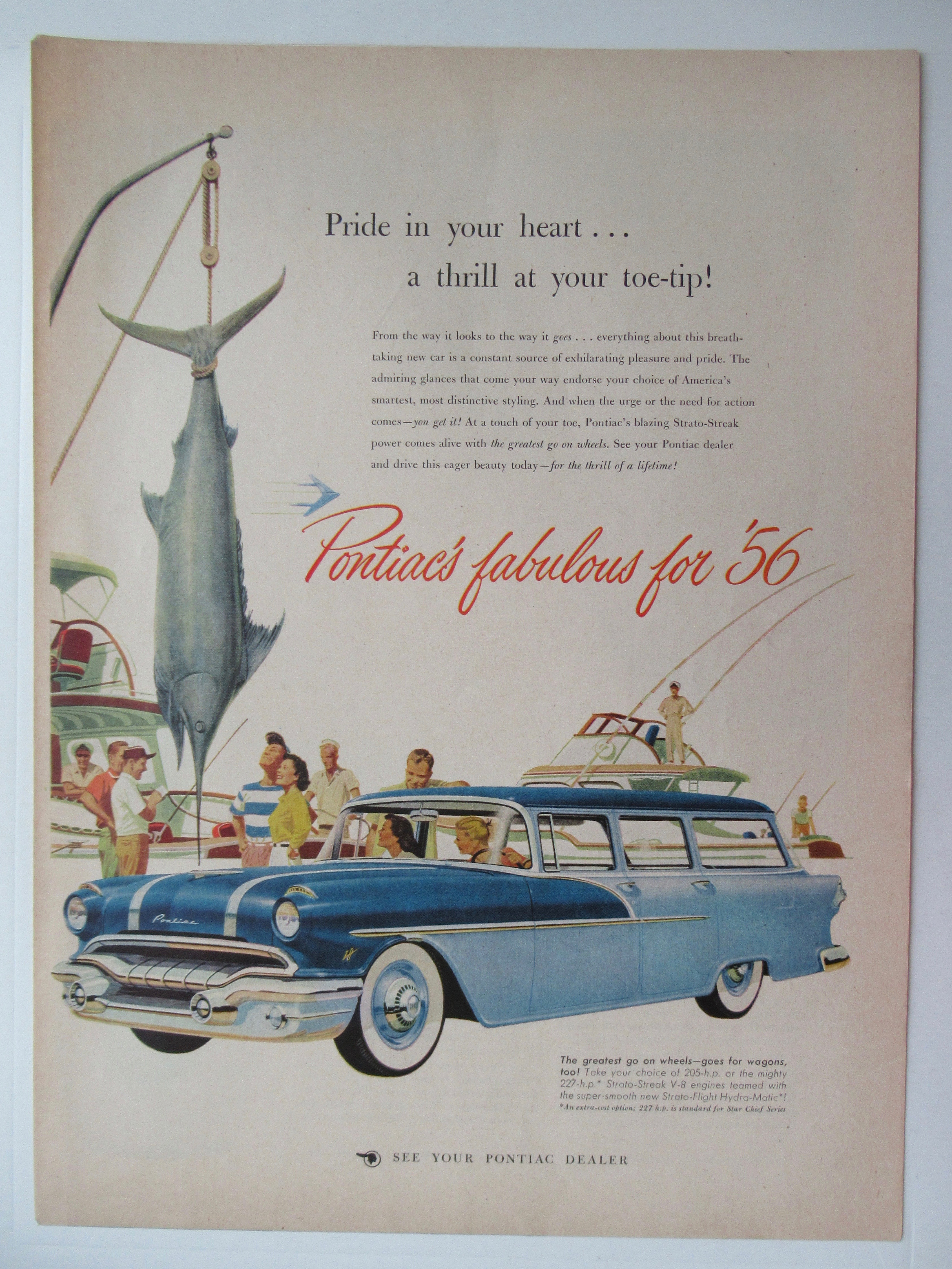1956 Pontiac with the Pontiac Station Wagon