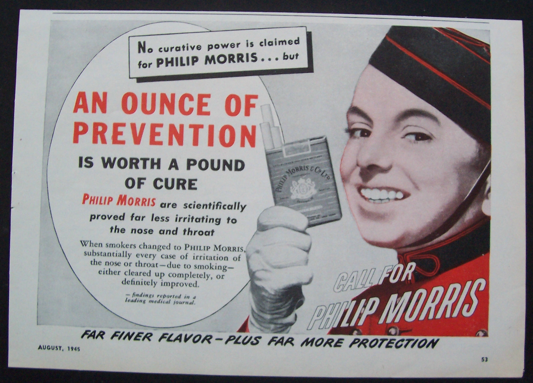 1945 Philip Morris Cigarettes