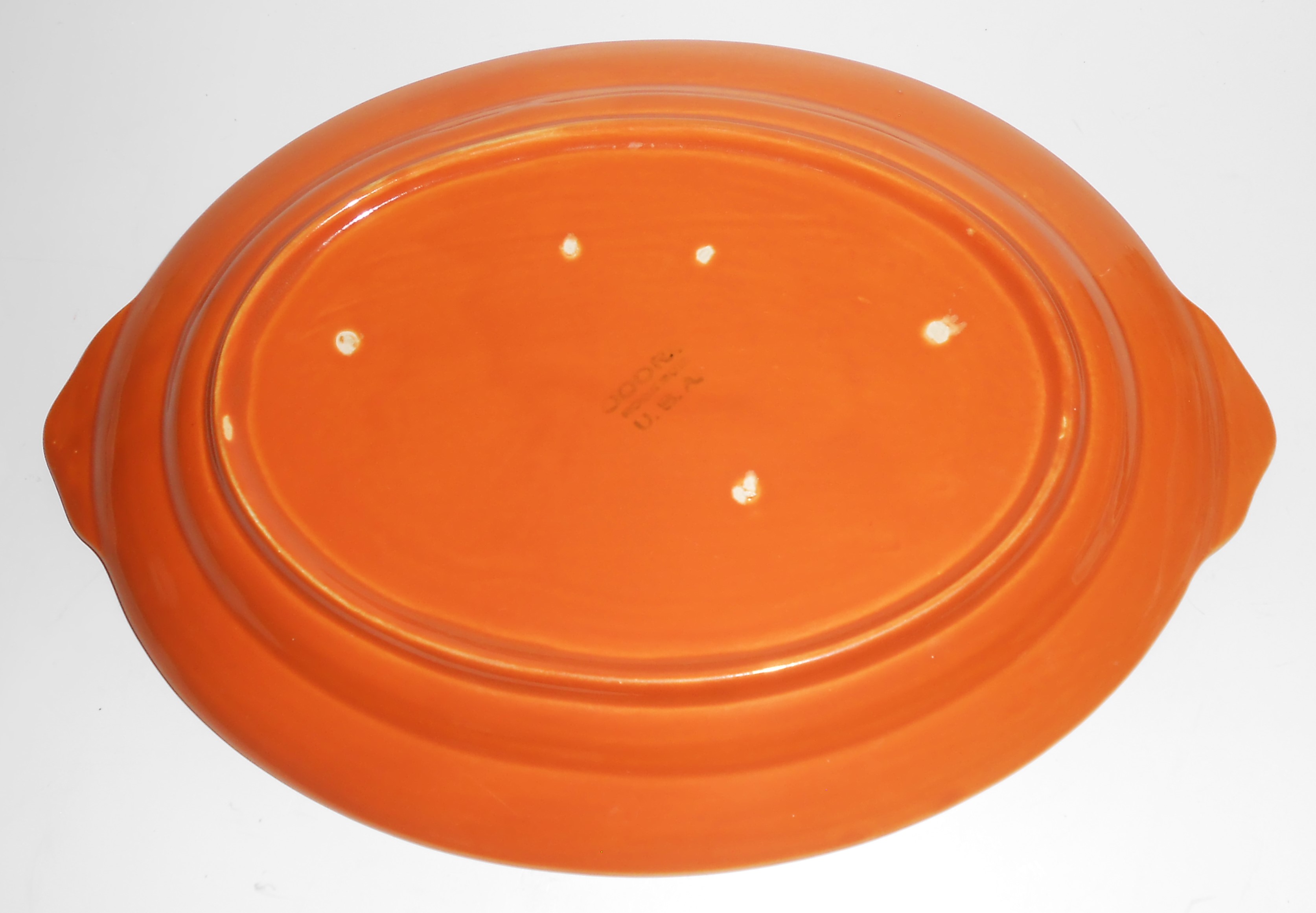 VINTAGE Coors Pottery Rosebud Orange Platter