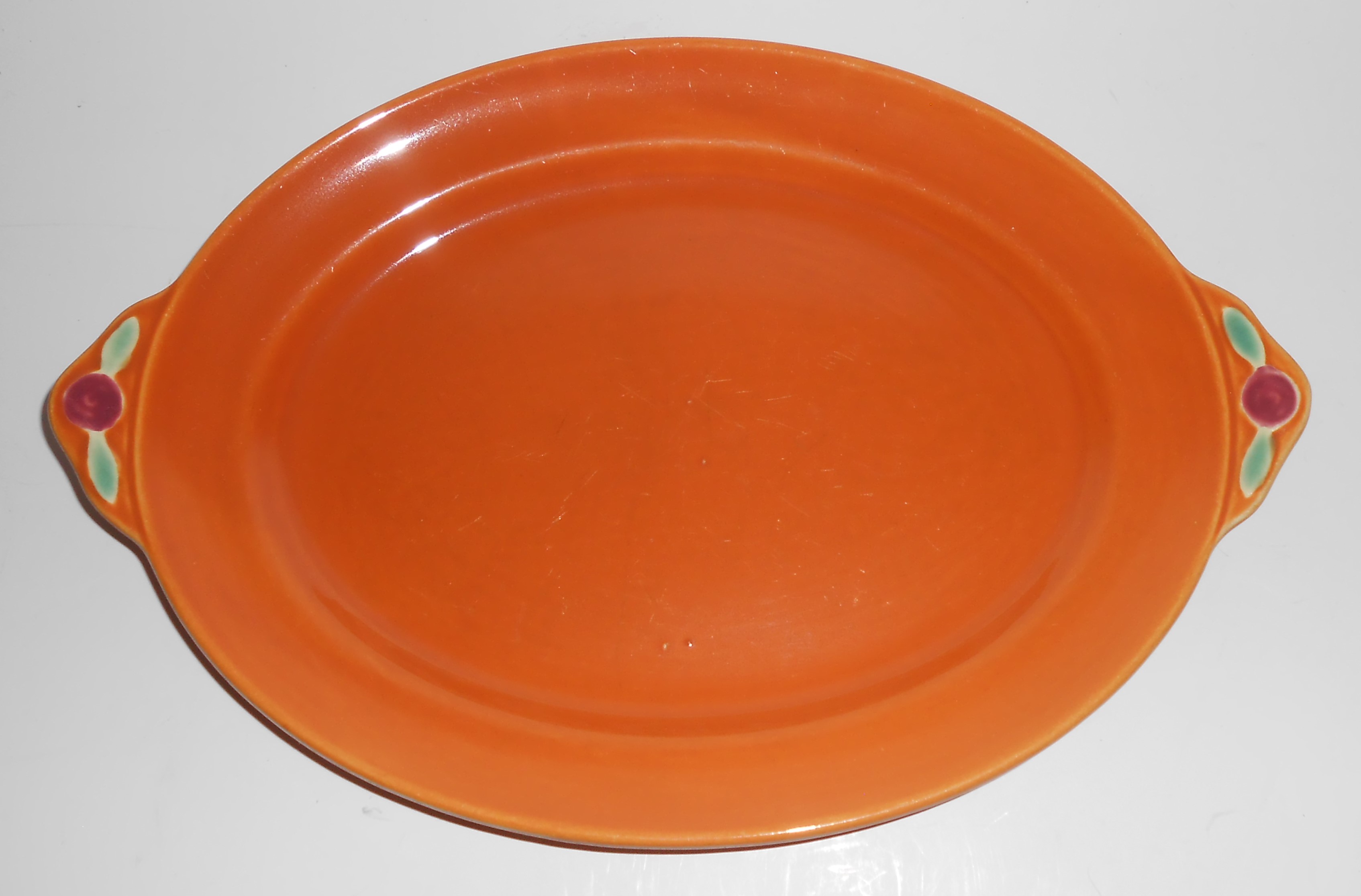 VINTAGE Coors Pottery Rosebud Orange Platter