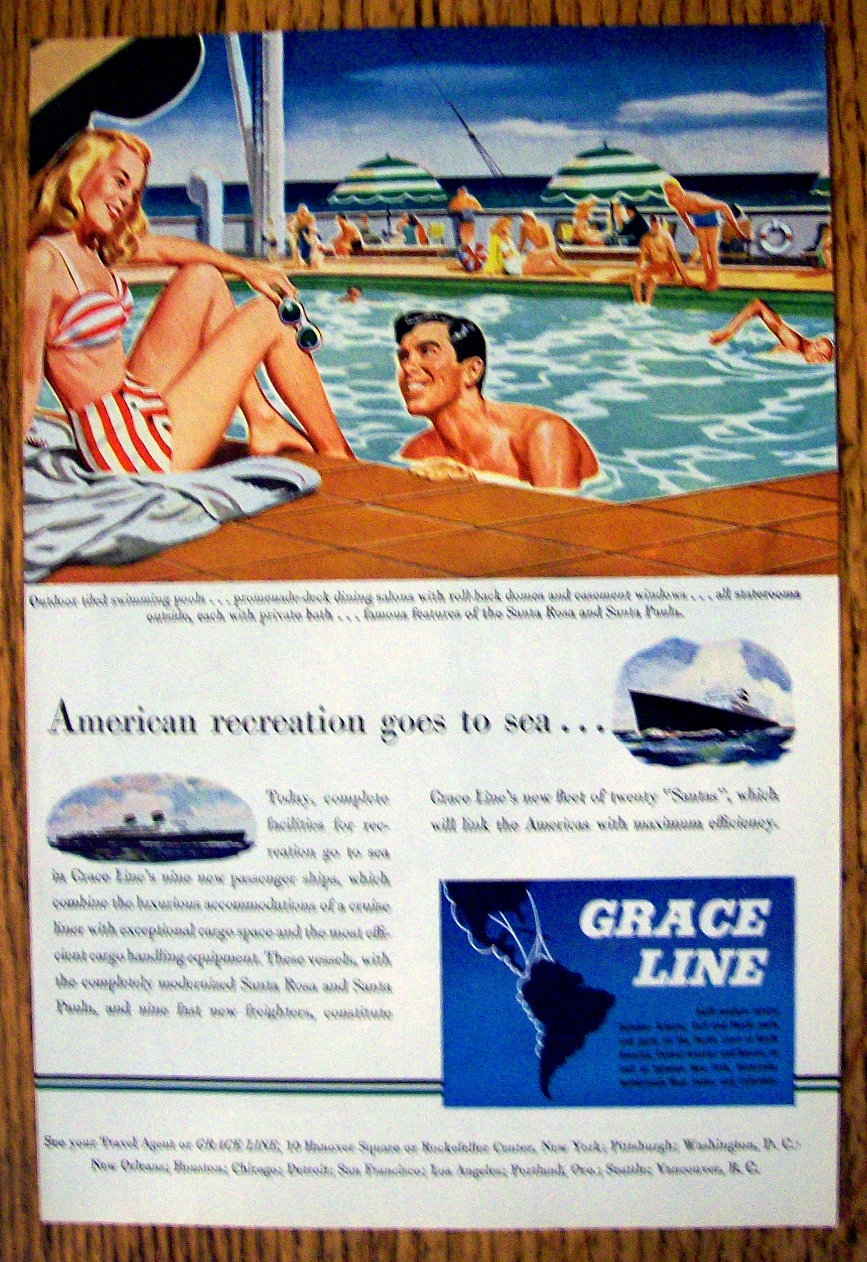 Vintage Ad: 1946 Grace Line Cruise